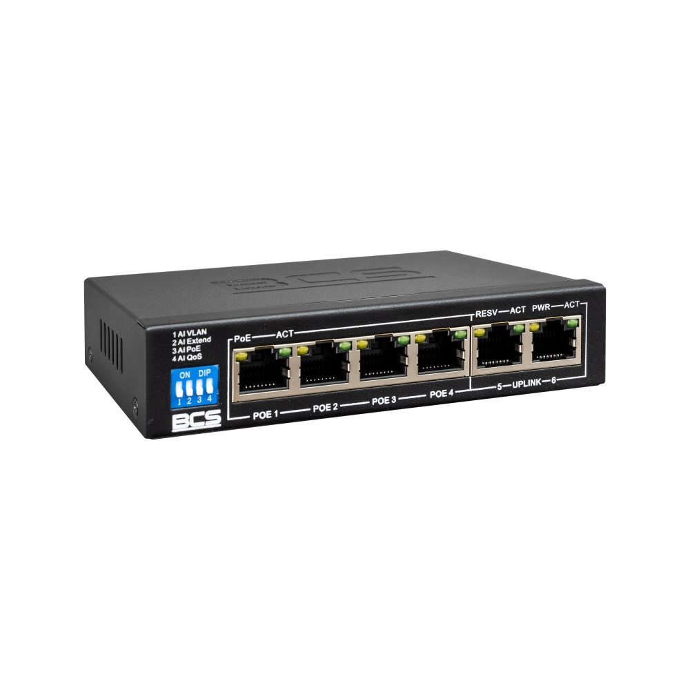 Switch PoE 4x PoE, 2x UpLink BCS-B-SP04G02G 6-portový 1Gbps Bcs Basic