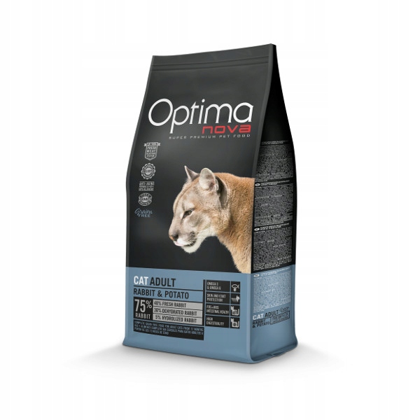 Suché krmivo pro kočky Optimanova Cat Adult Rabbit & Potato 8 kg