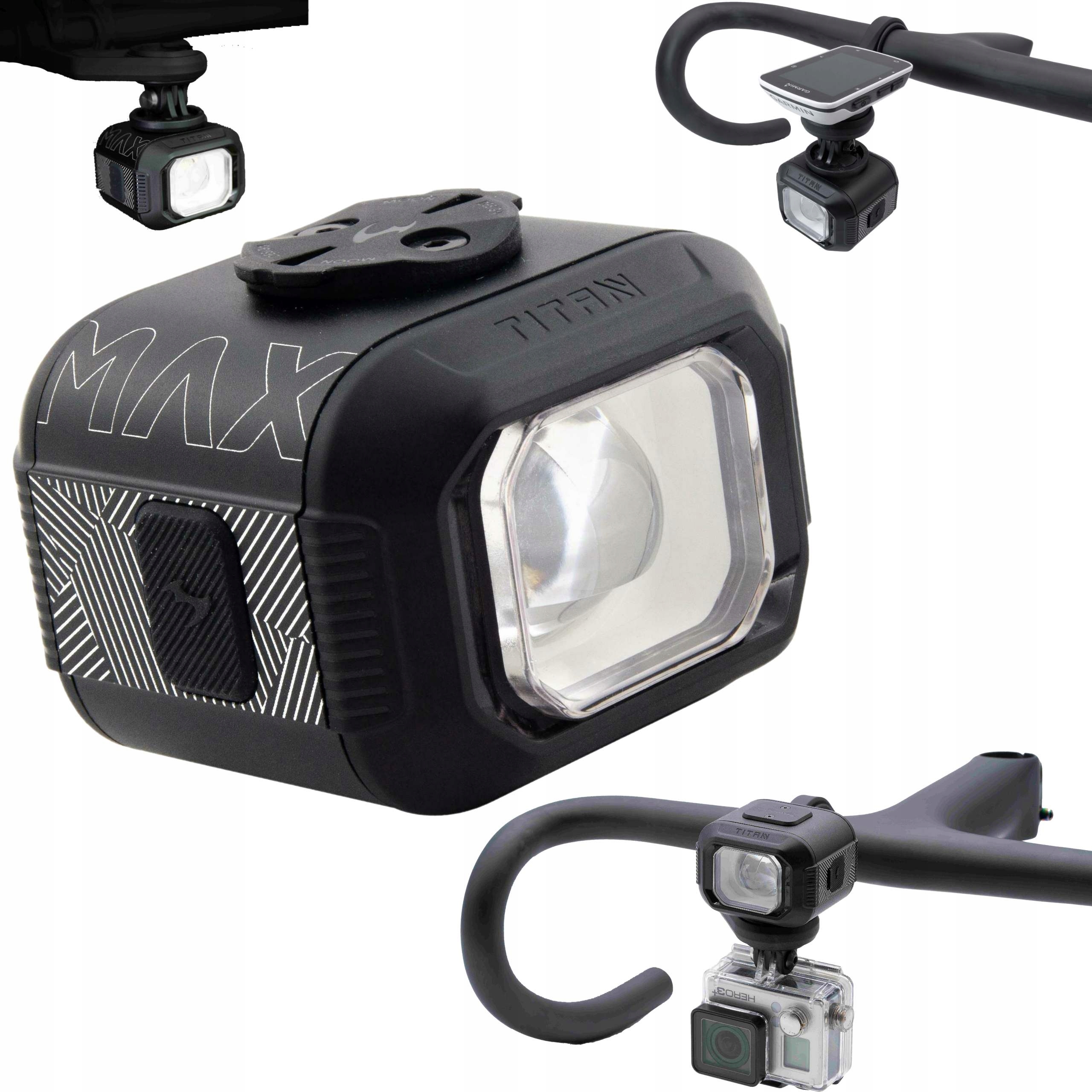 Přední světlo na kolo Moon Titan Max 1700 lm s držákem GoPro