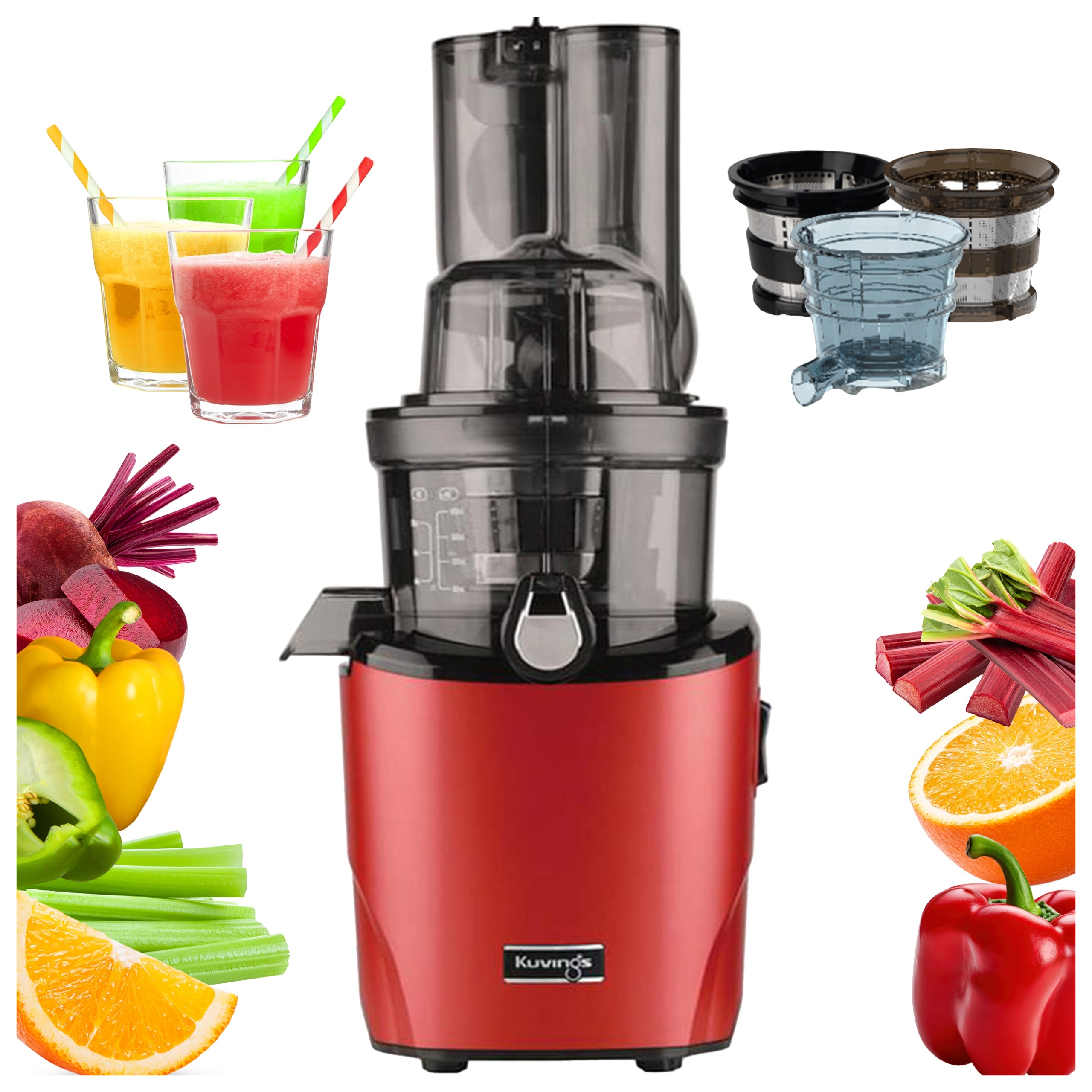 Kuvings REVO830 Pomalý Odšťavňovač Na Šťávy Z Ovoce Zeleniny Vertikální