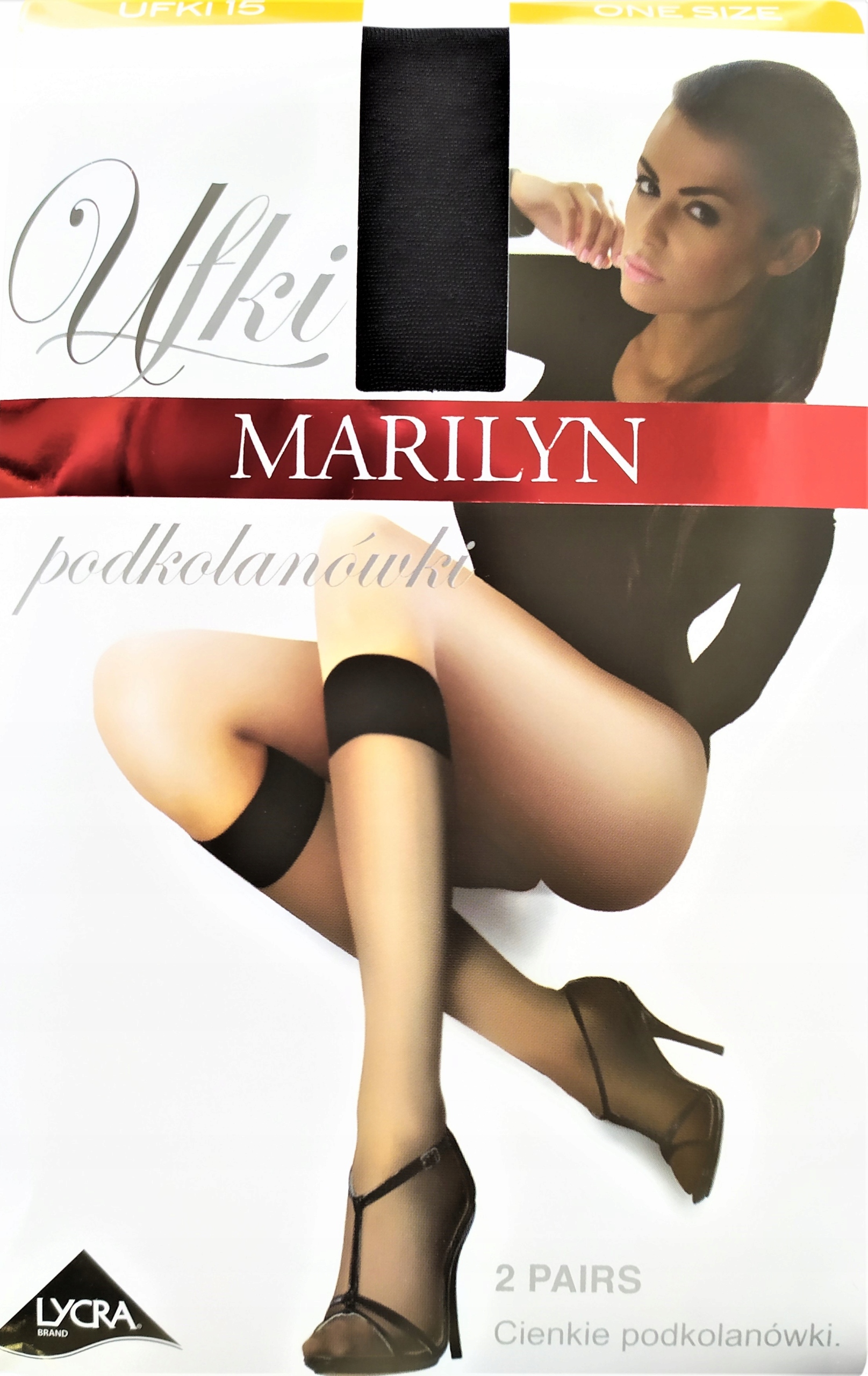 

Cienkie Podkolanówki Marilyn Ufki 15 Den 2x Black