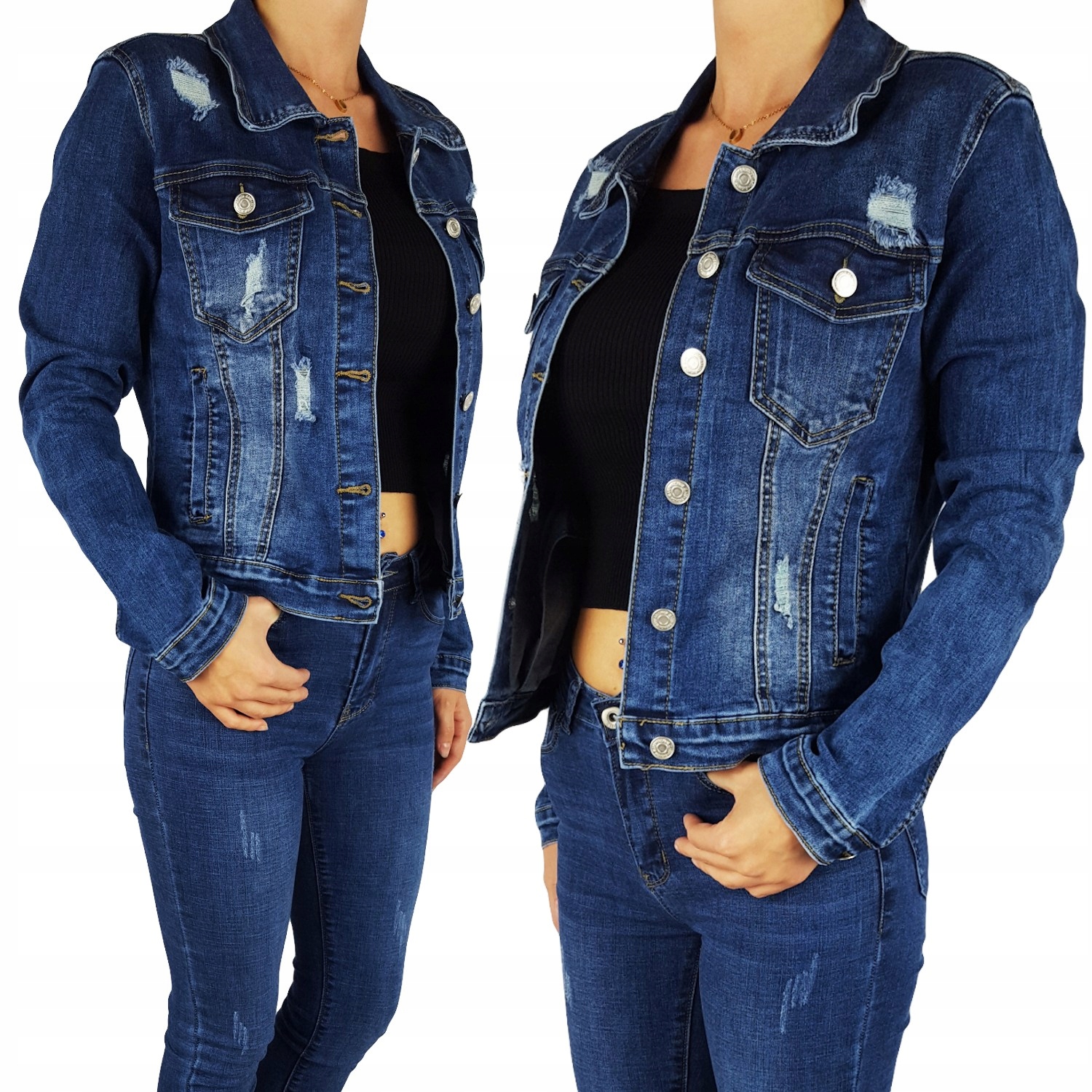 #katana Džínová Dámská Džínová bunda pro mládež 5