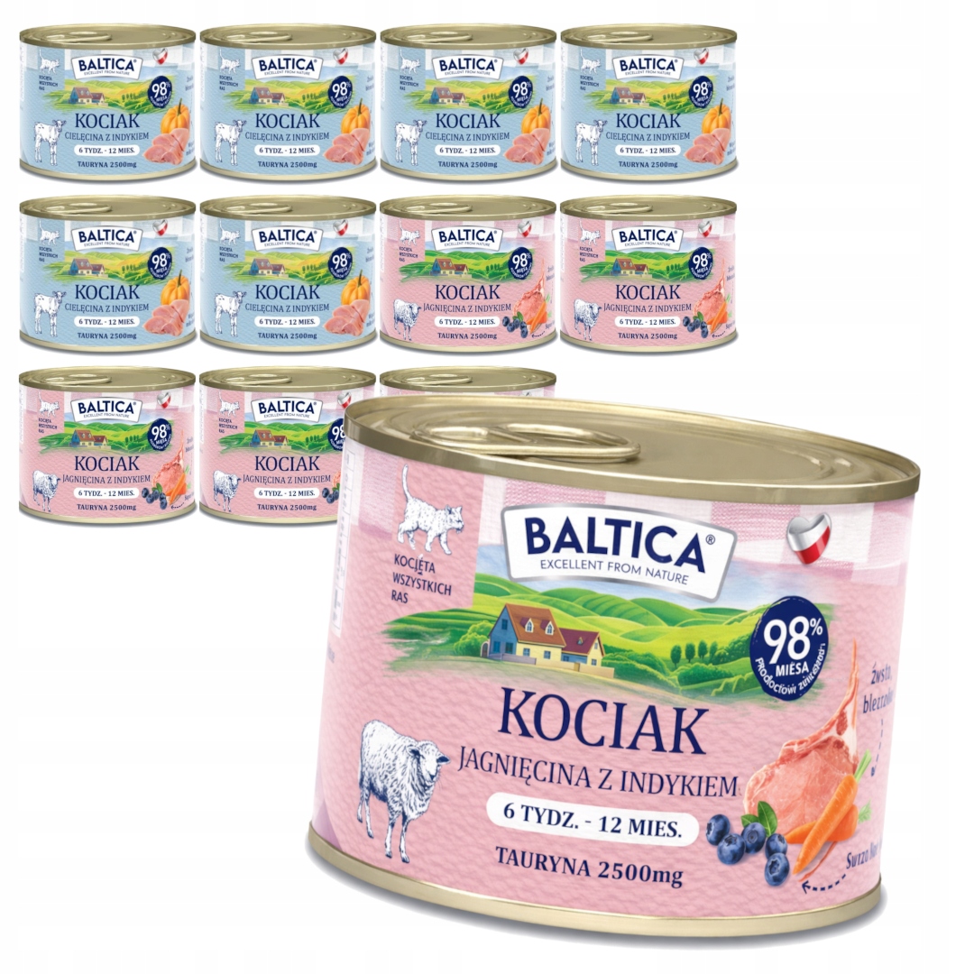 Baltica Chutě regionů Mix 12x185g Bezobilné Vlhké Krmivo pro koťata
