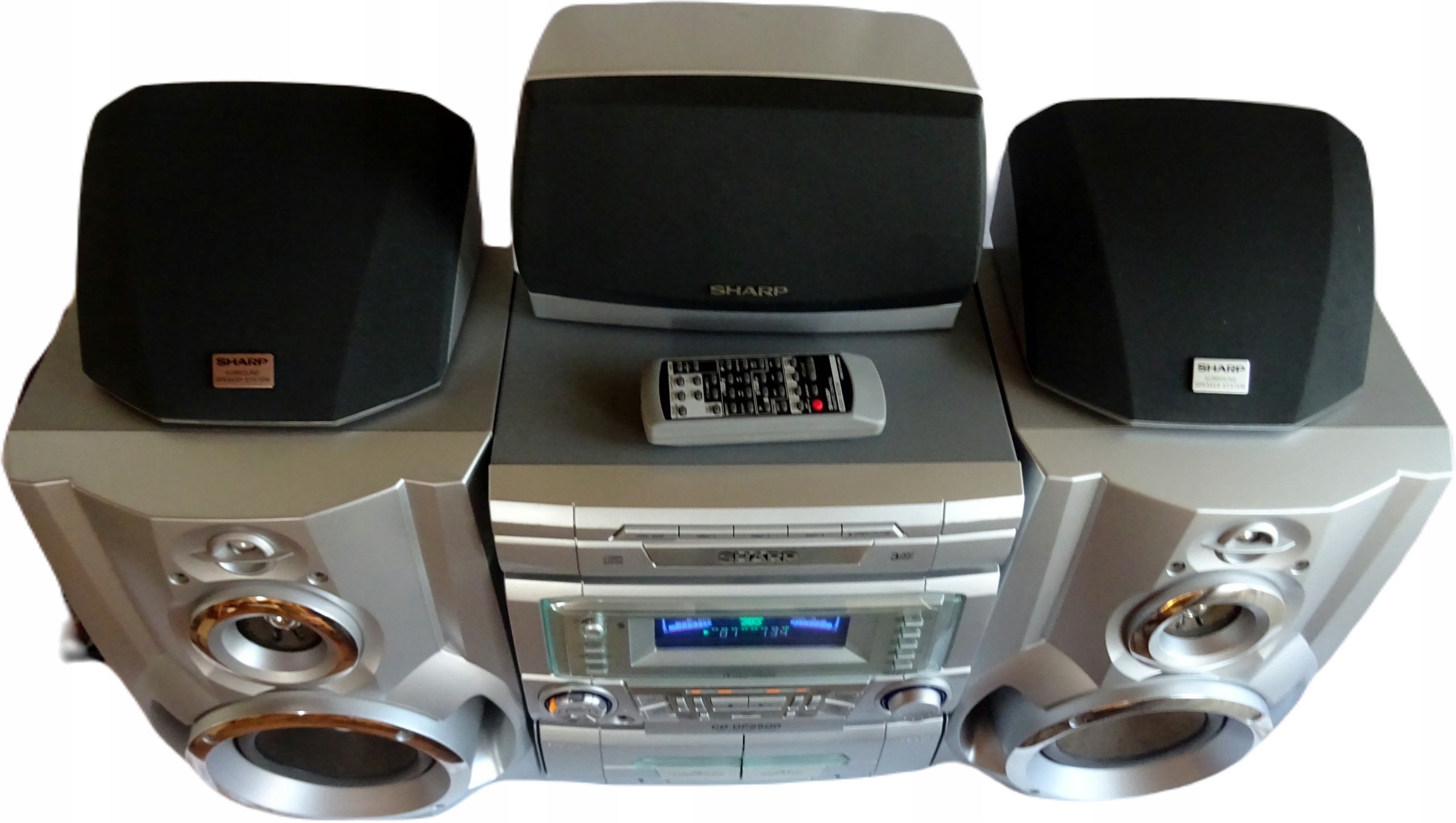 Wieża Sharp CD-DP 2500 wszystko gra oprócz tape 2 Radio AM FM