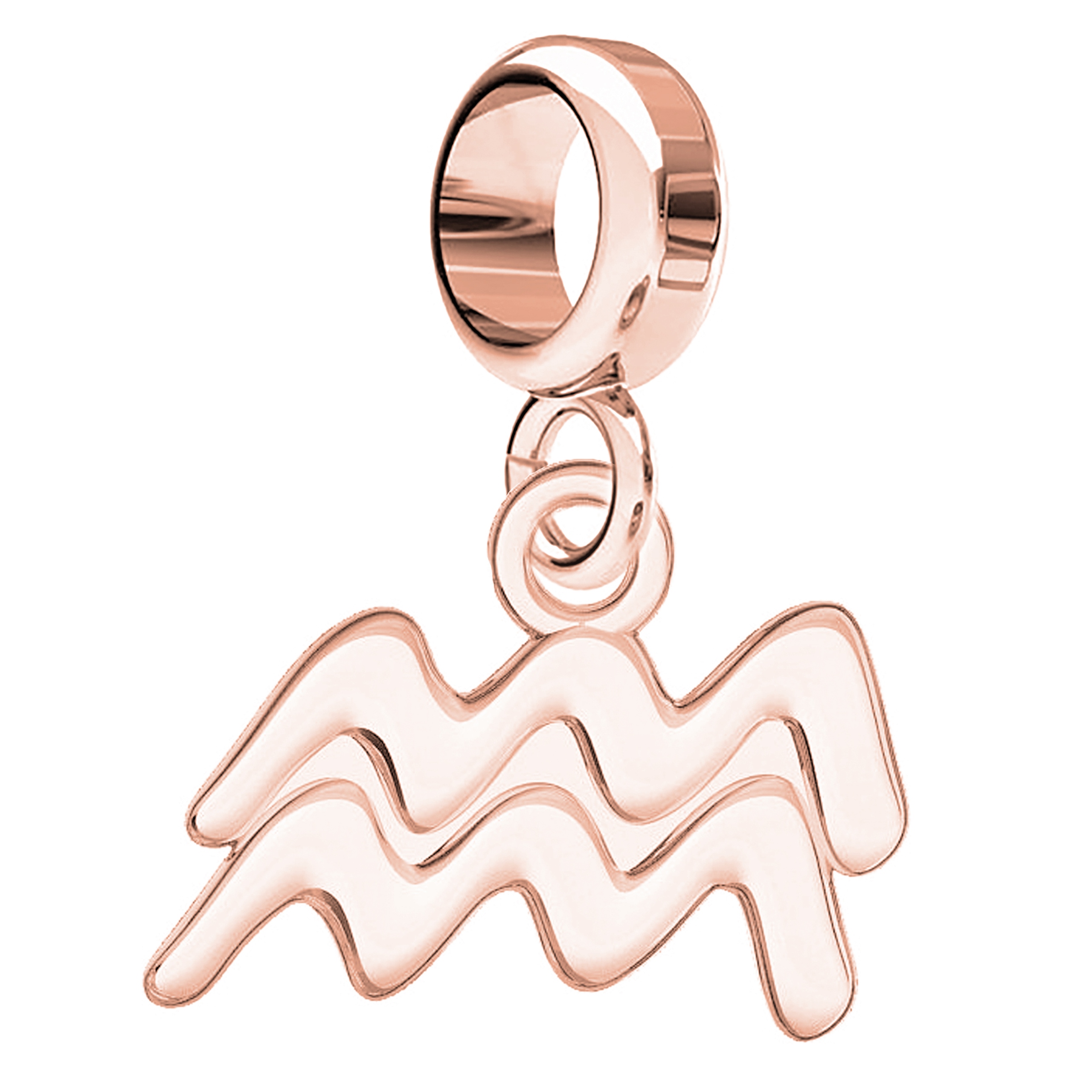 

Charms znak zodiaku Wodnik różowe złoto S925