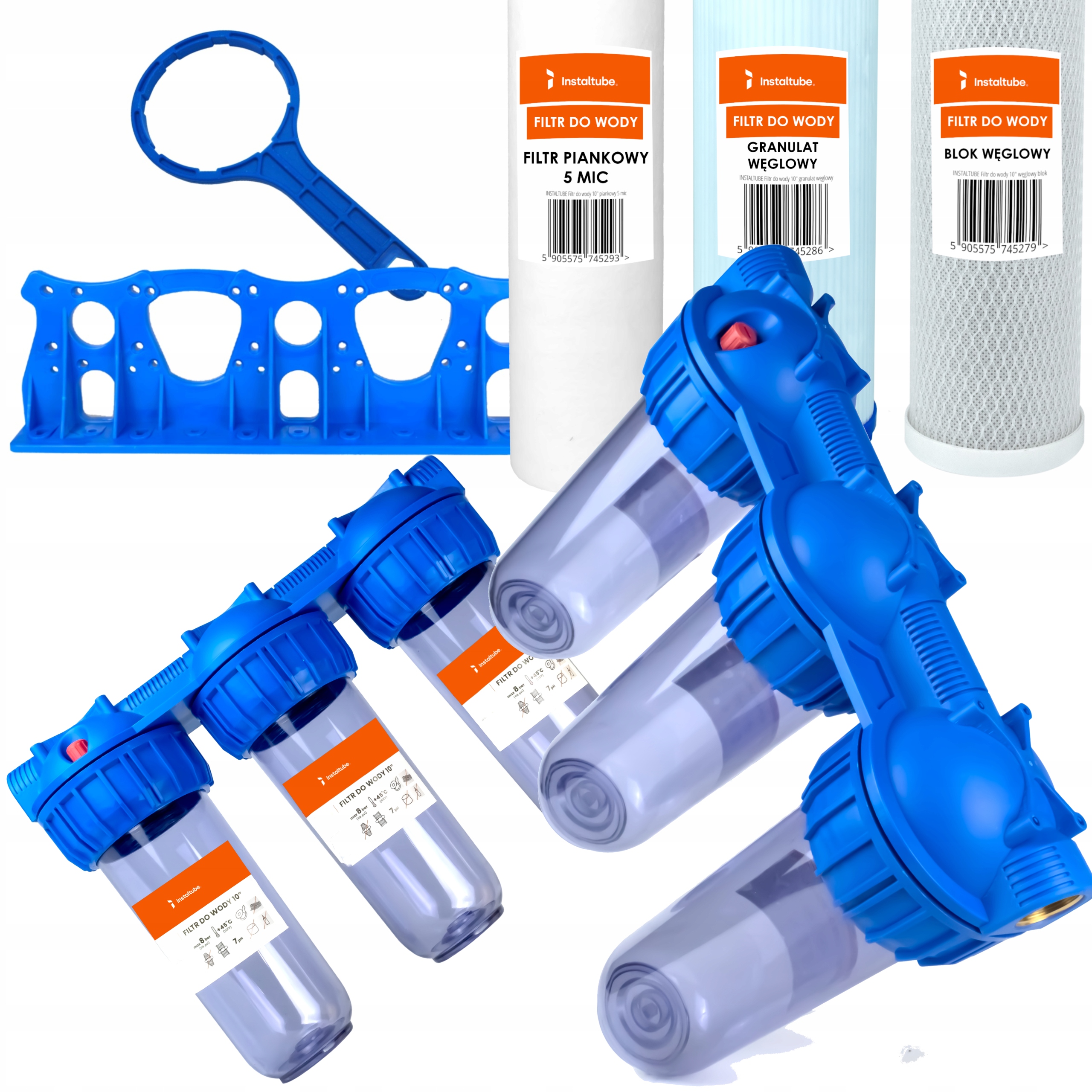 Ibo Trojitý vodní filtr pouzdro 3x10-1"