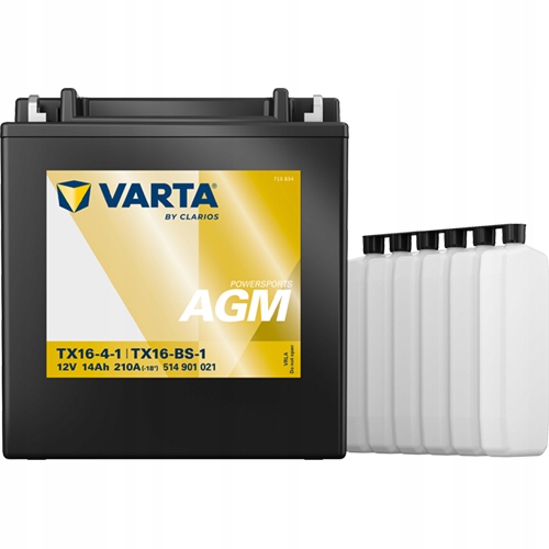 Akumulator motocyklowy Varta YTX16-BS-1/TX16-BS-1 L+ 14AH 210A Agm