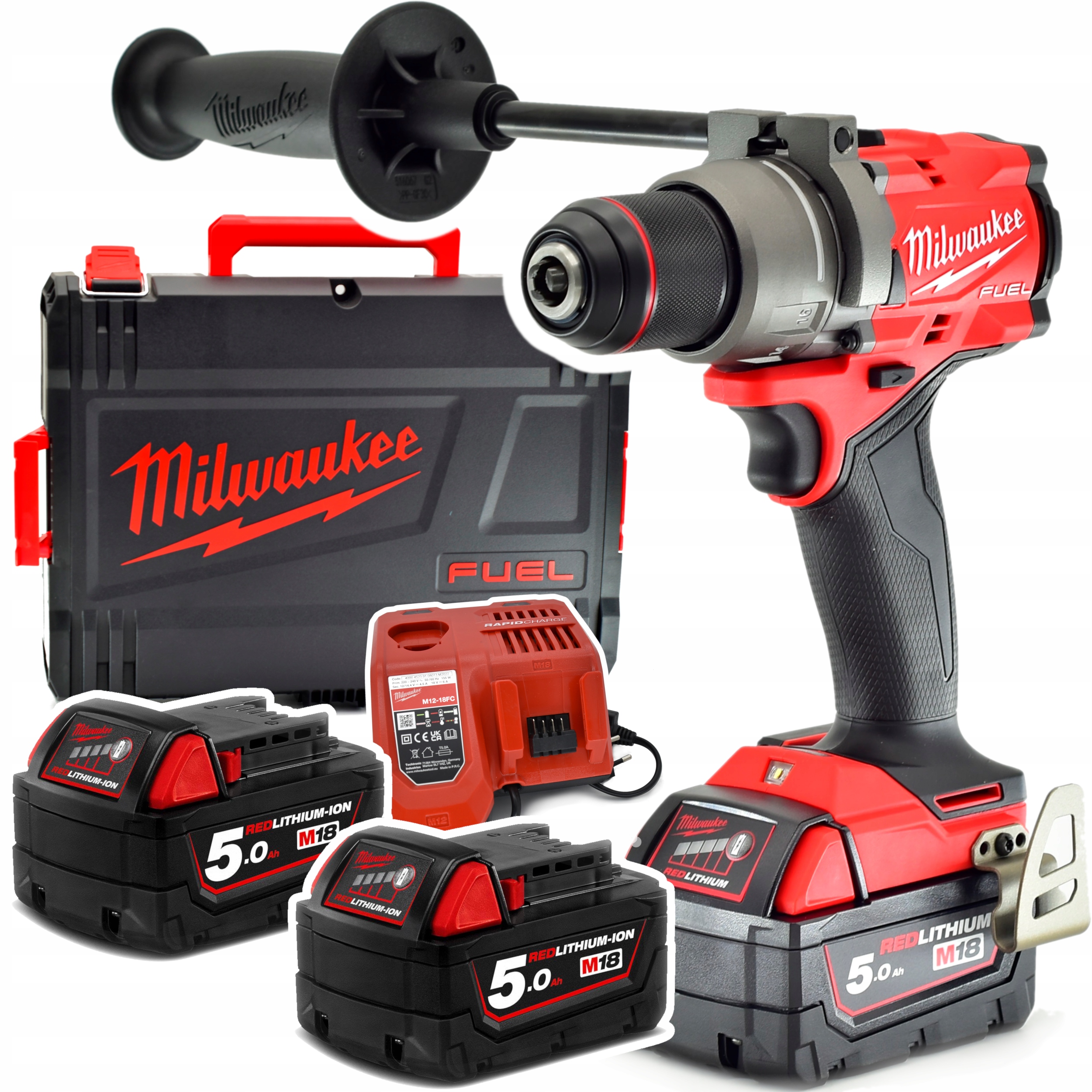 Milwaukee M18 FPD3-502X Wiertarko-wkrętarka udarowa 18V/2x5,0Ah 4933479860
