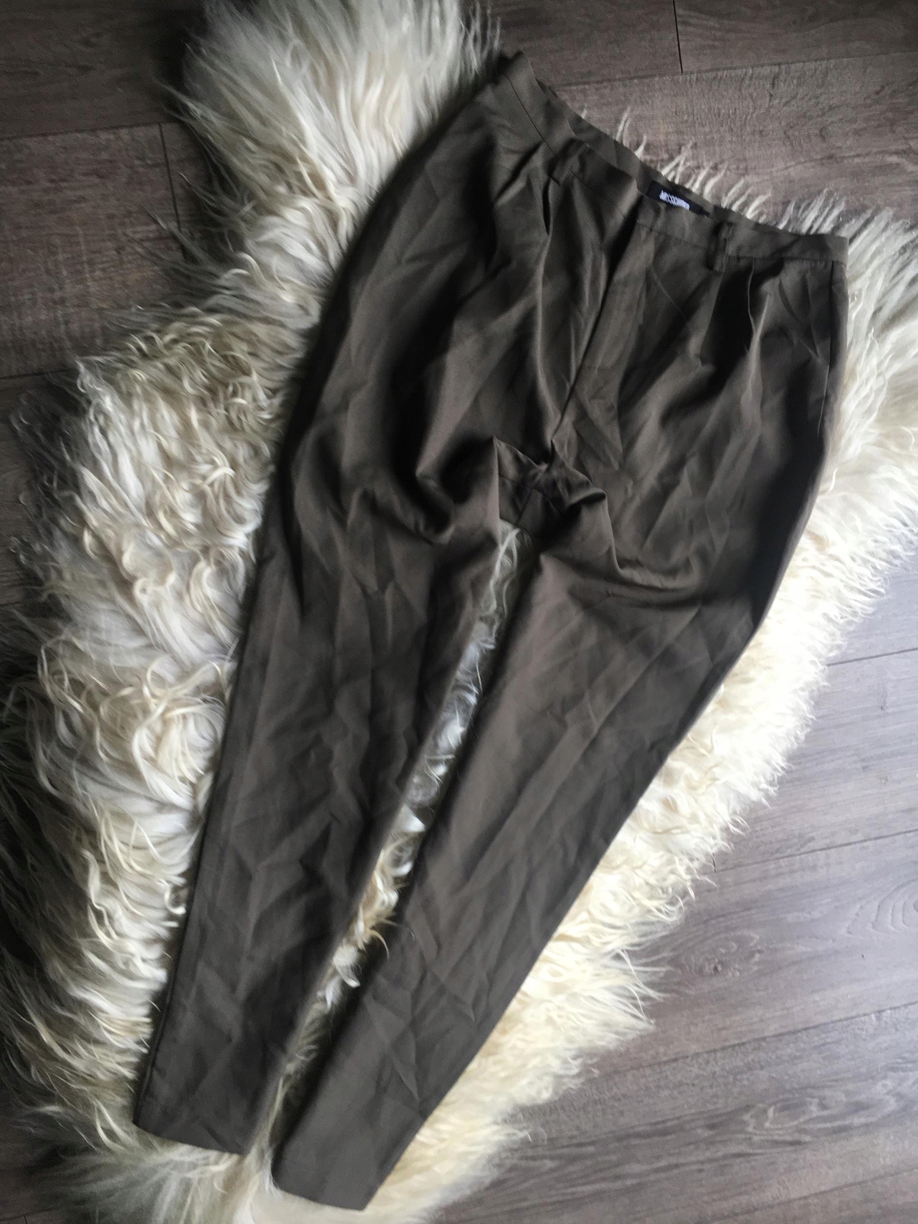 missguided spodnie eleganckie zwężane khaki 40