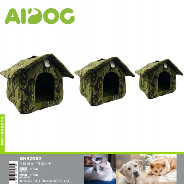 Levně Sada pelíšků s písmeny 3 velikosti Stylový komfort pro mazlíka