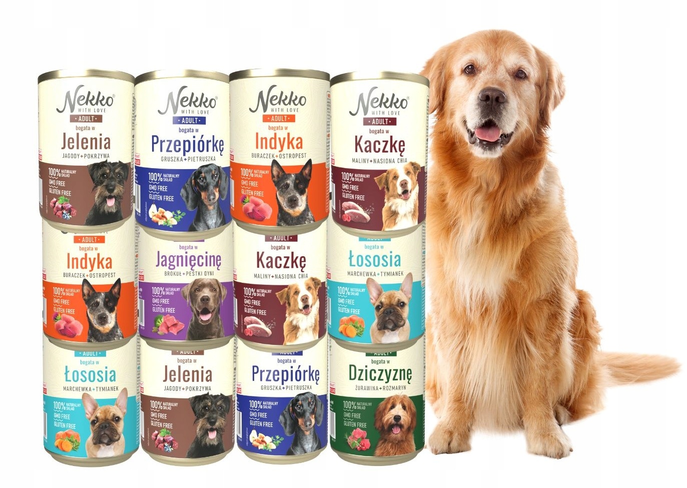 Nekko Adult vlhké krmivo pro psy MIX Chutí 12x400 g