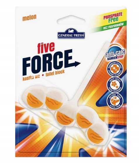 

General Fresh, Kostka do Wc, Five-force Melon 1szt