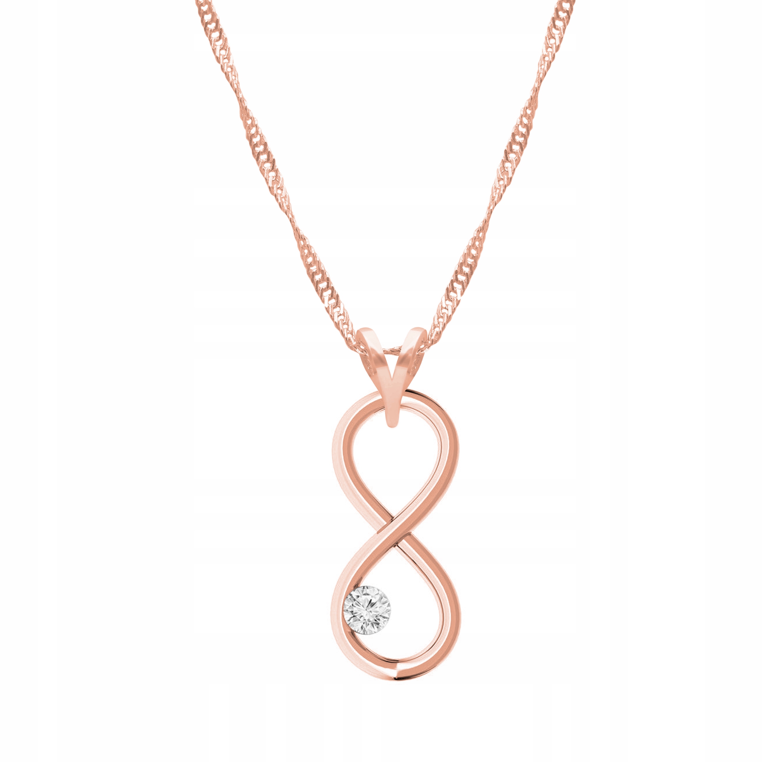 Řetízek zlatý náhrdelník 925 Nekonečno