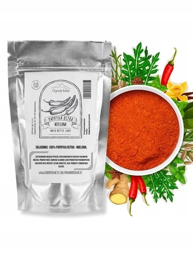 8 x Ogrody Solne Koření Paprika pálivá 200 g vysoké kvality