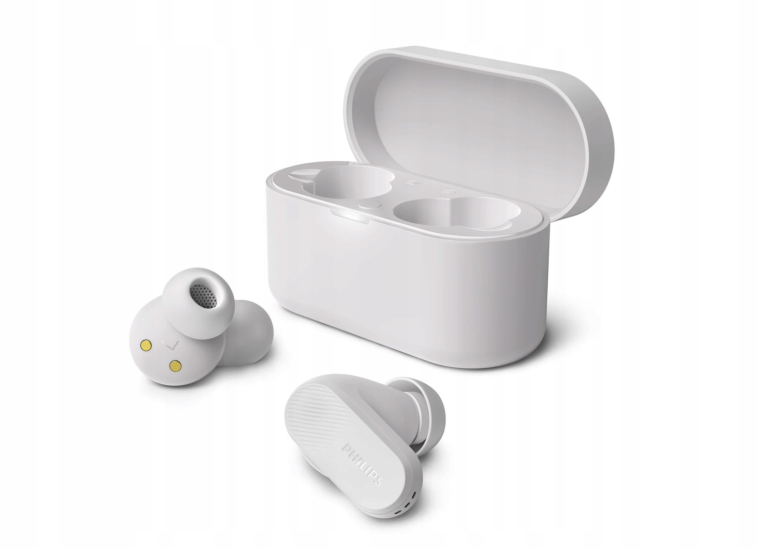 Słuchawki bezprzewodowe dokanałowe True Wireless białe Philips TAT3509WT