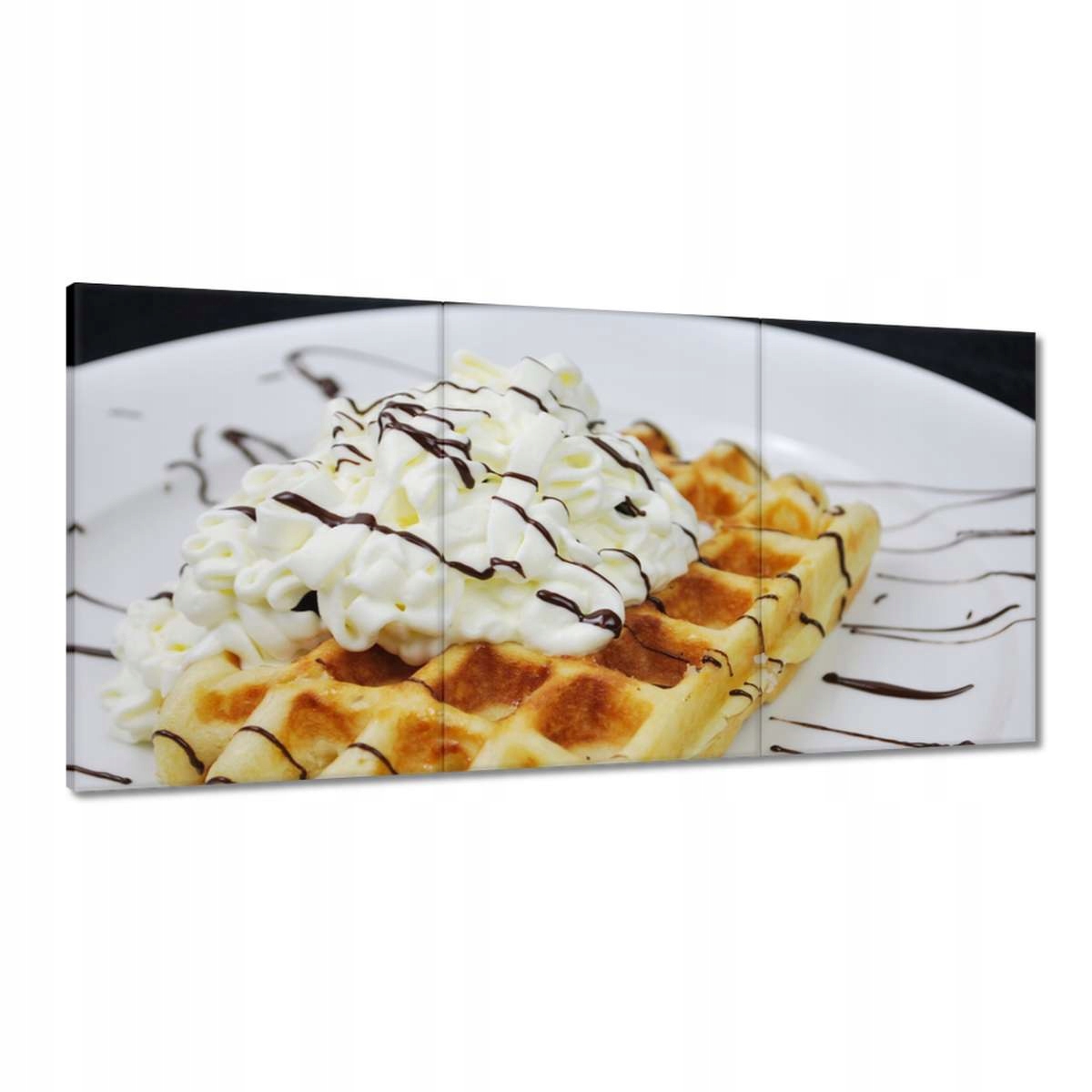 Obrazy 180x90 Vafle v šľahačke