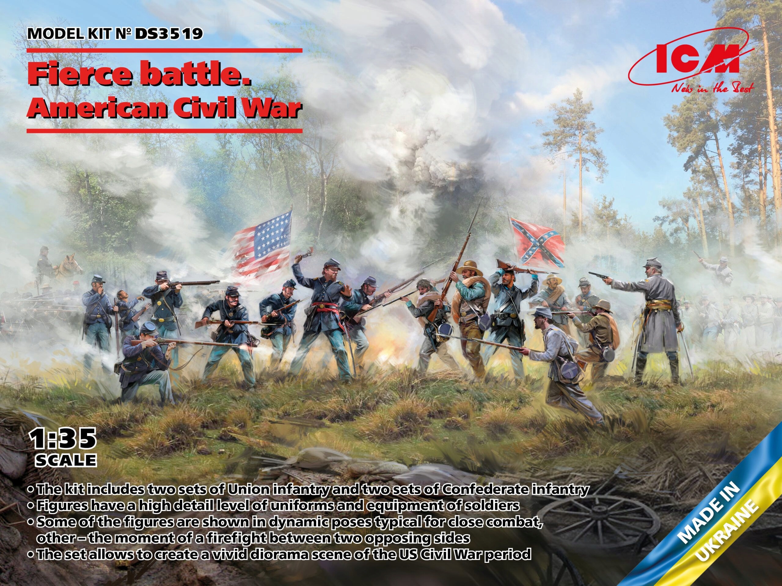 Zuřivá bitva. Americká občanská válka 1:35 ICM DS3519
