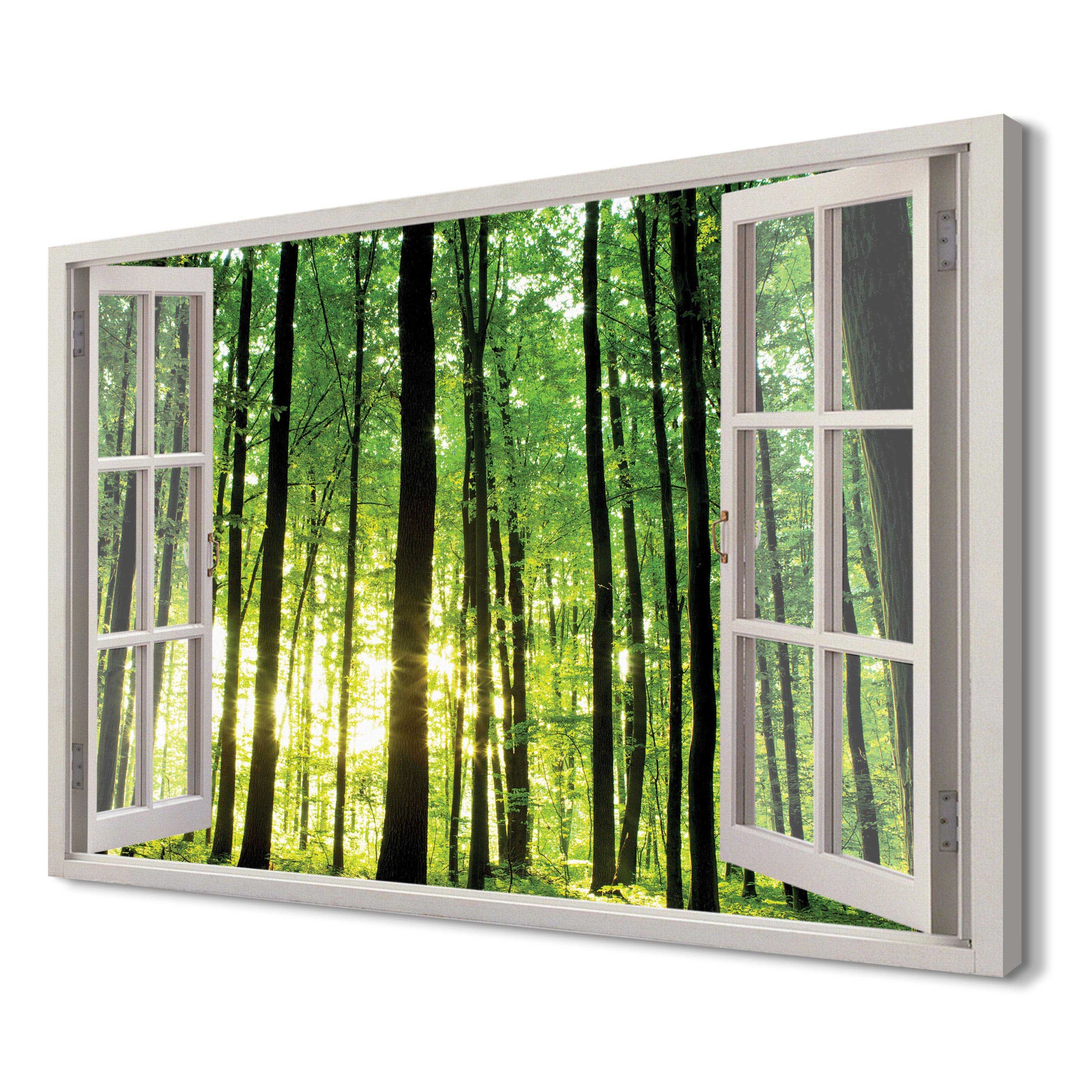 

Zielony las Canvas 3d 120x80 na ścianę do salonu