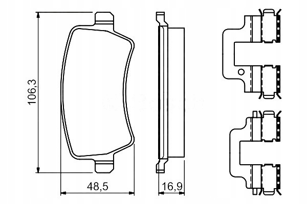 Bosch Brzdové Destičky Ford Zadní MONDEO/GALAXY/V70 06- Z Asistent řidiče #28