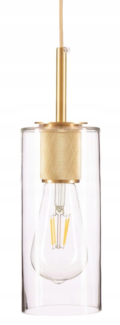Lampa wisząca szklana Madrid Tuba clear