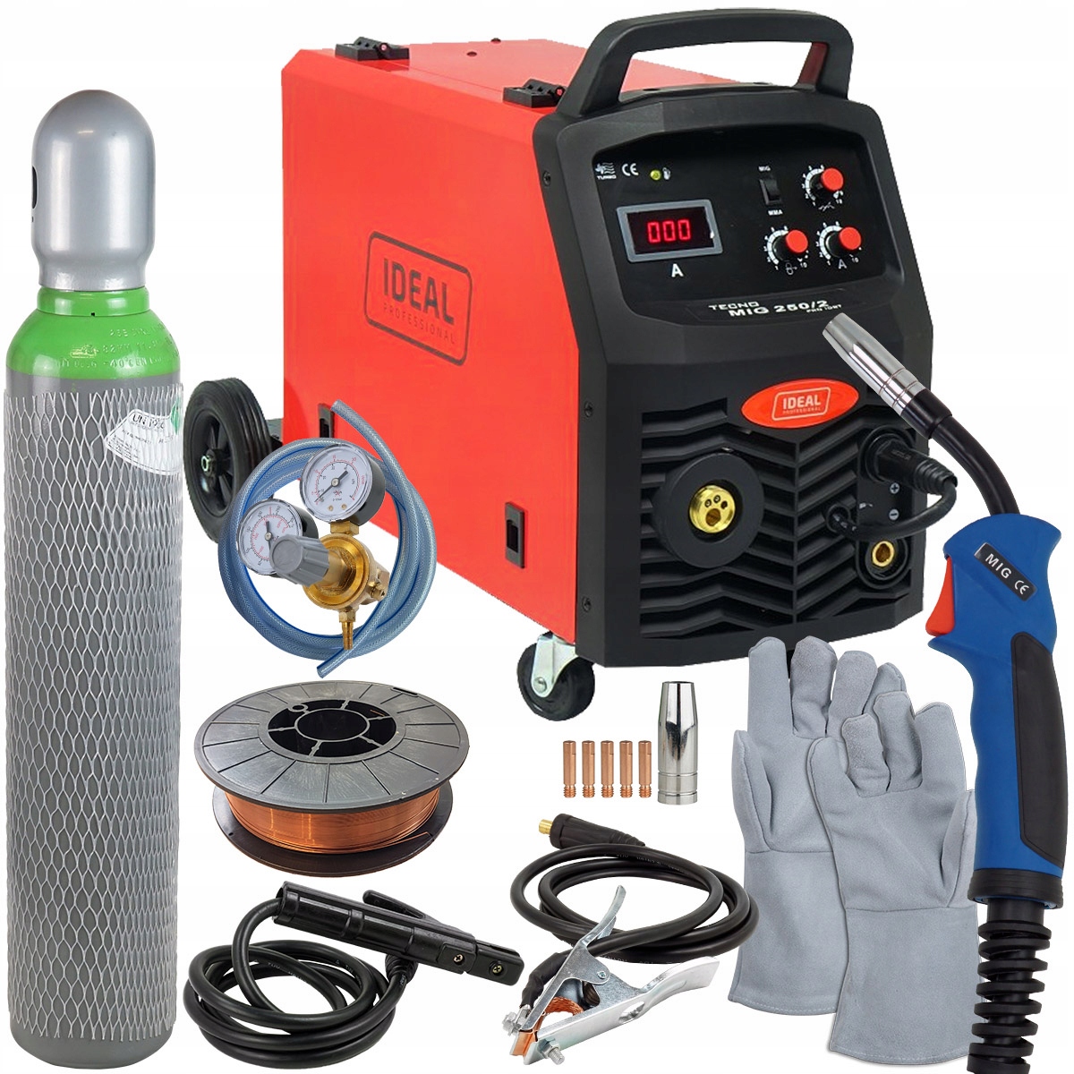 Spawarka MIGOMAT IDEAL MIG 250 MMA MAG zestaw