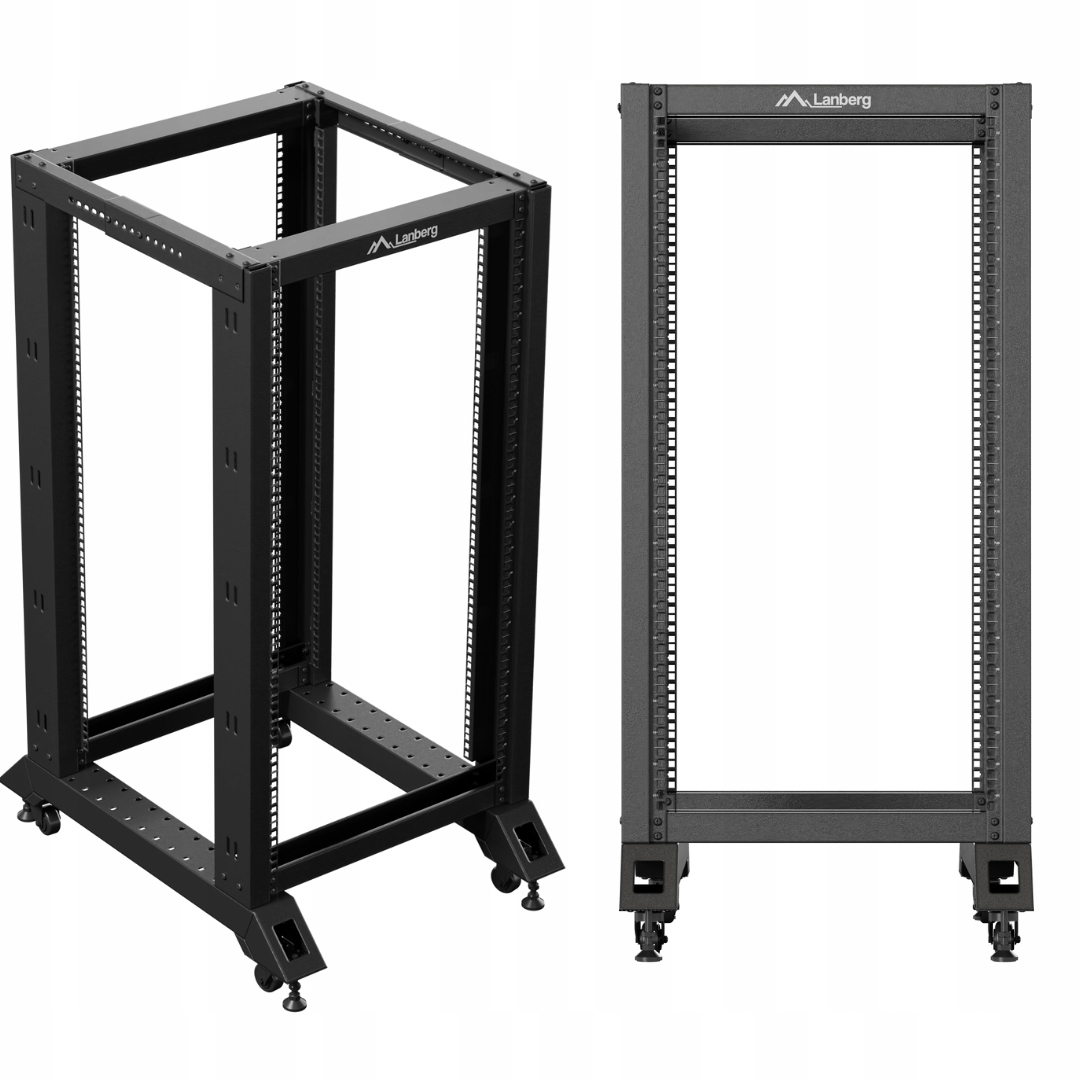 Szafa Stojak Serwerowy Open Rack 19" 22U 600X800 Czarny Lanberg V2