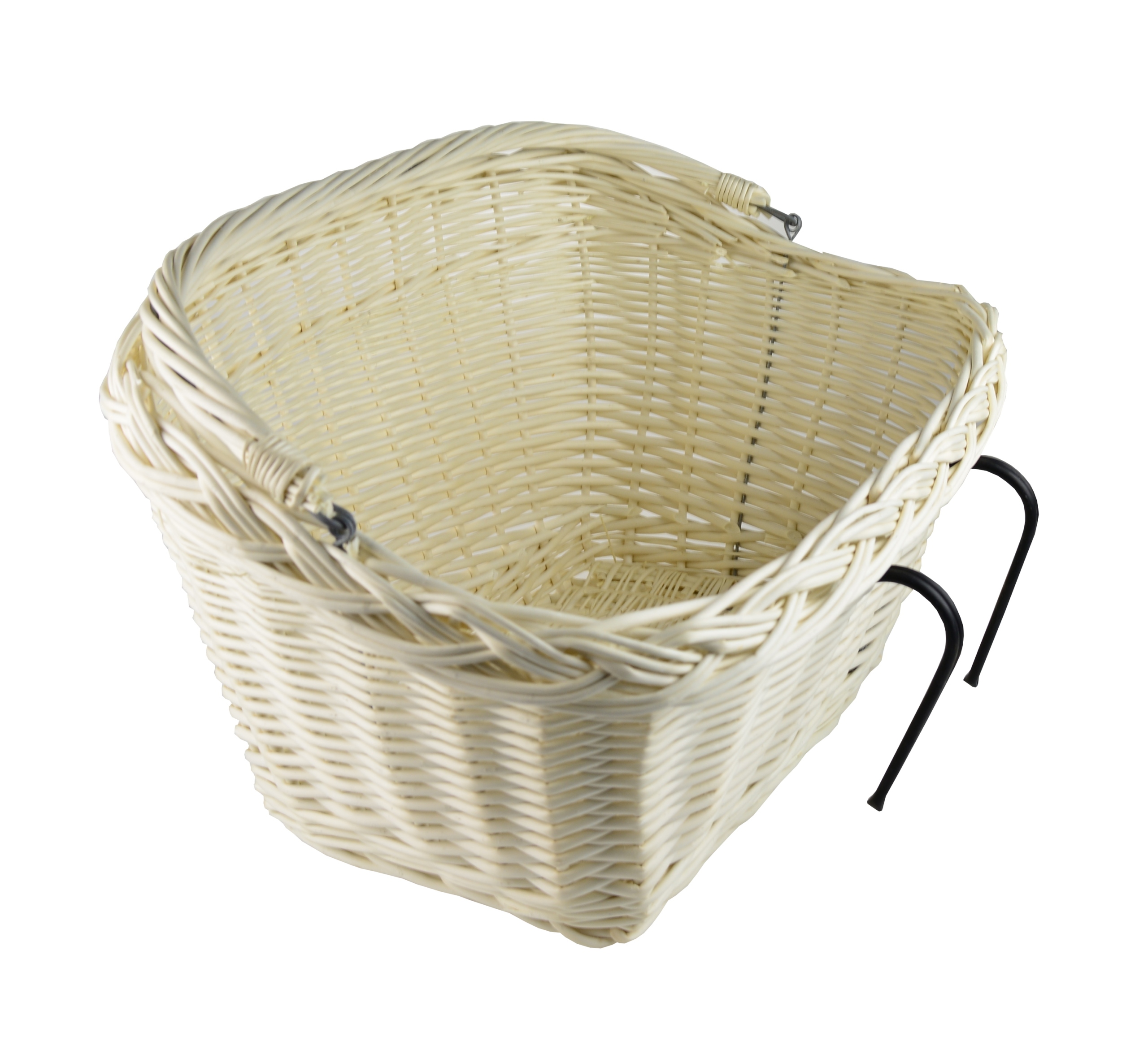 Duży Wiklinowy Koszyk Na Rower Beż/ecru rower miejski