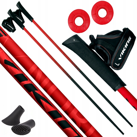 Kije Nordic Walking Viking Pro Trainer 120cm red