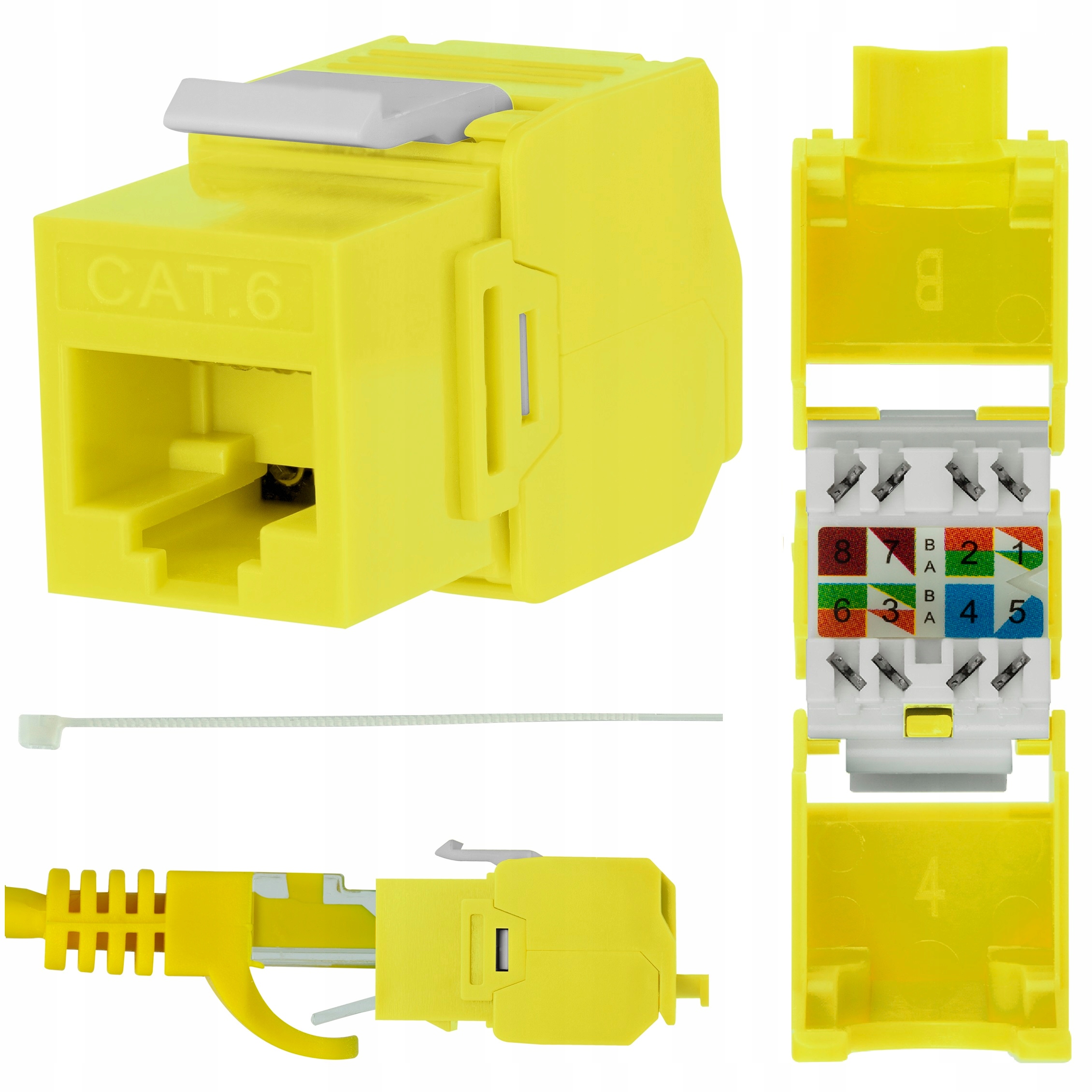 

Mediabox 45x45 Keystone RJ45 Utp kat.6 bezn. Neku