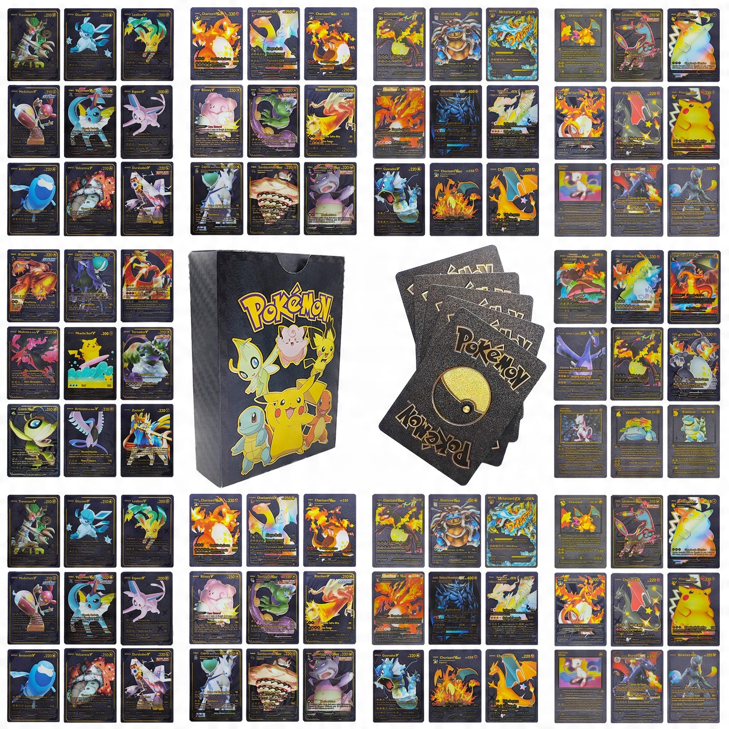 

Karty Pokemon 55 Sztuk Kolekcjonerskie Czarne Vmax
