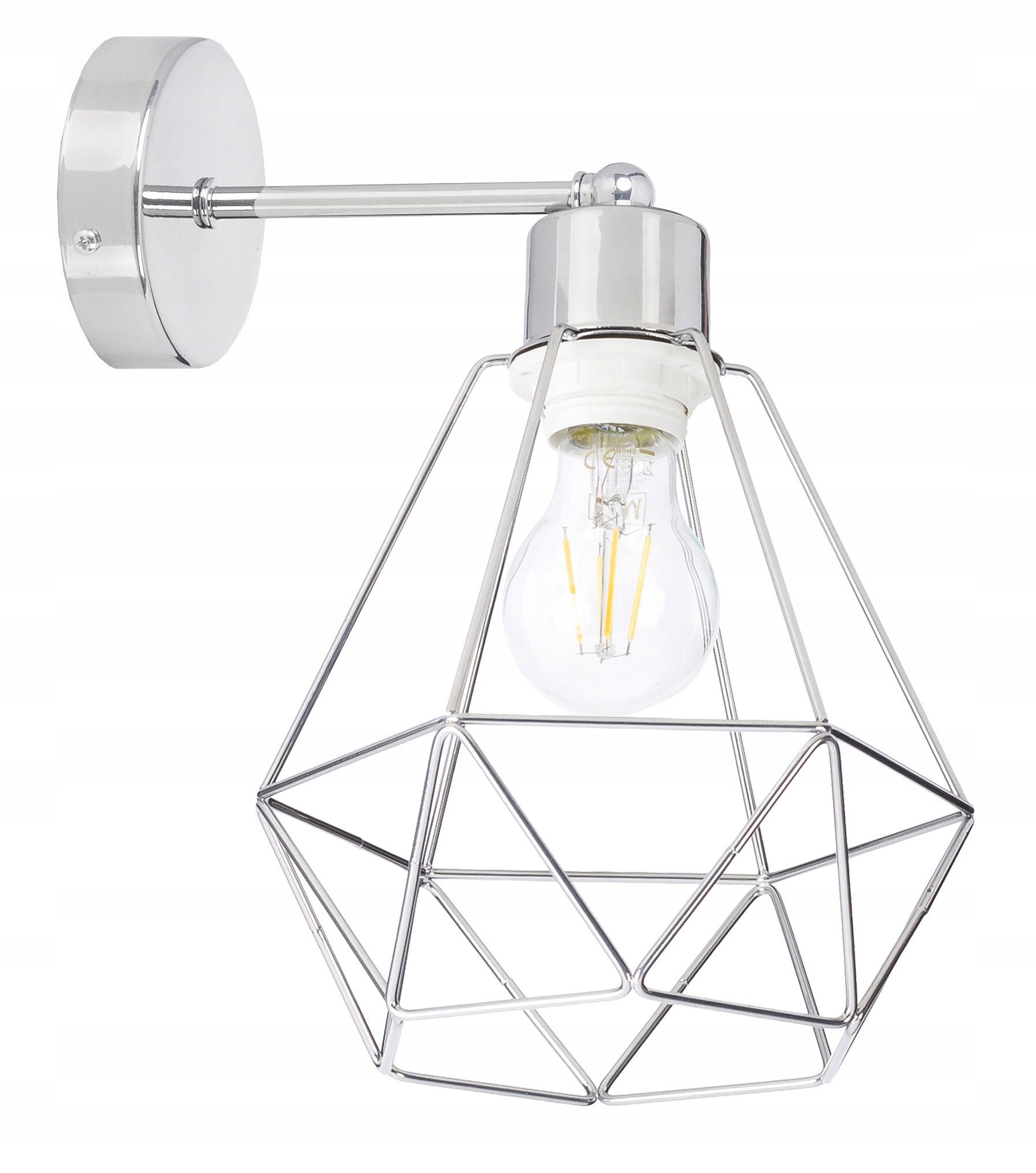 

Lampa Kinkiet ścienny stały loft drut na E27 chrom