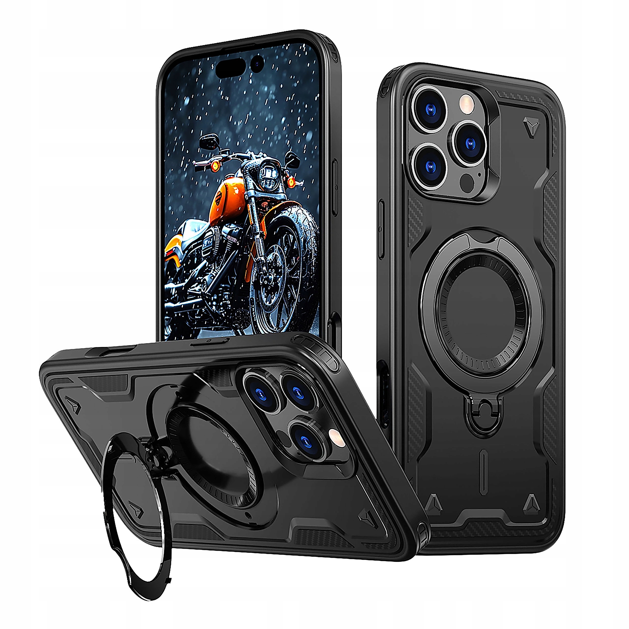 Etui plecki Hybrid Armor Trendy z MagSafe do iPhone 16 Pro czarne