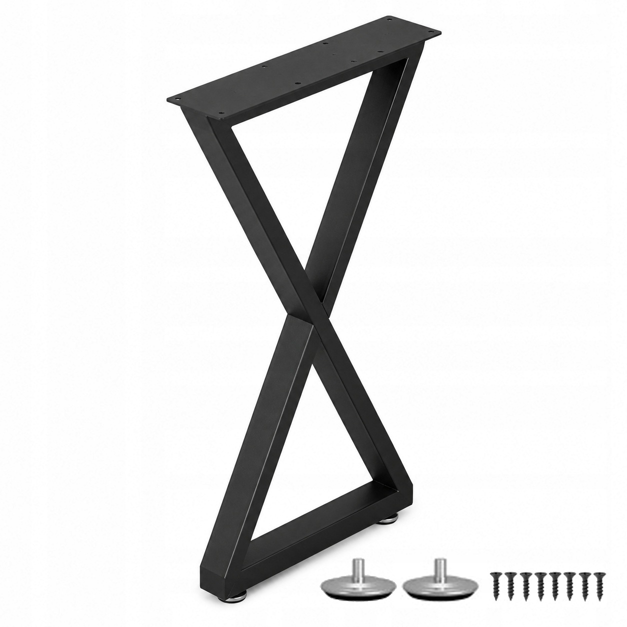 Stelaż nogi noga do stołu biurka Loft X, Czarny mat, H 71 cm 1 Sztuka