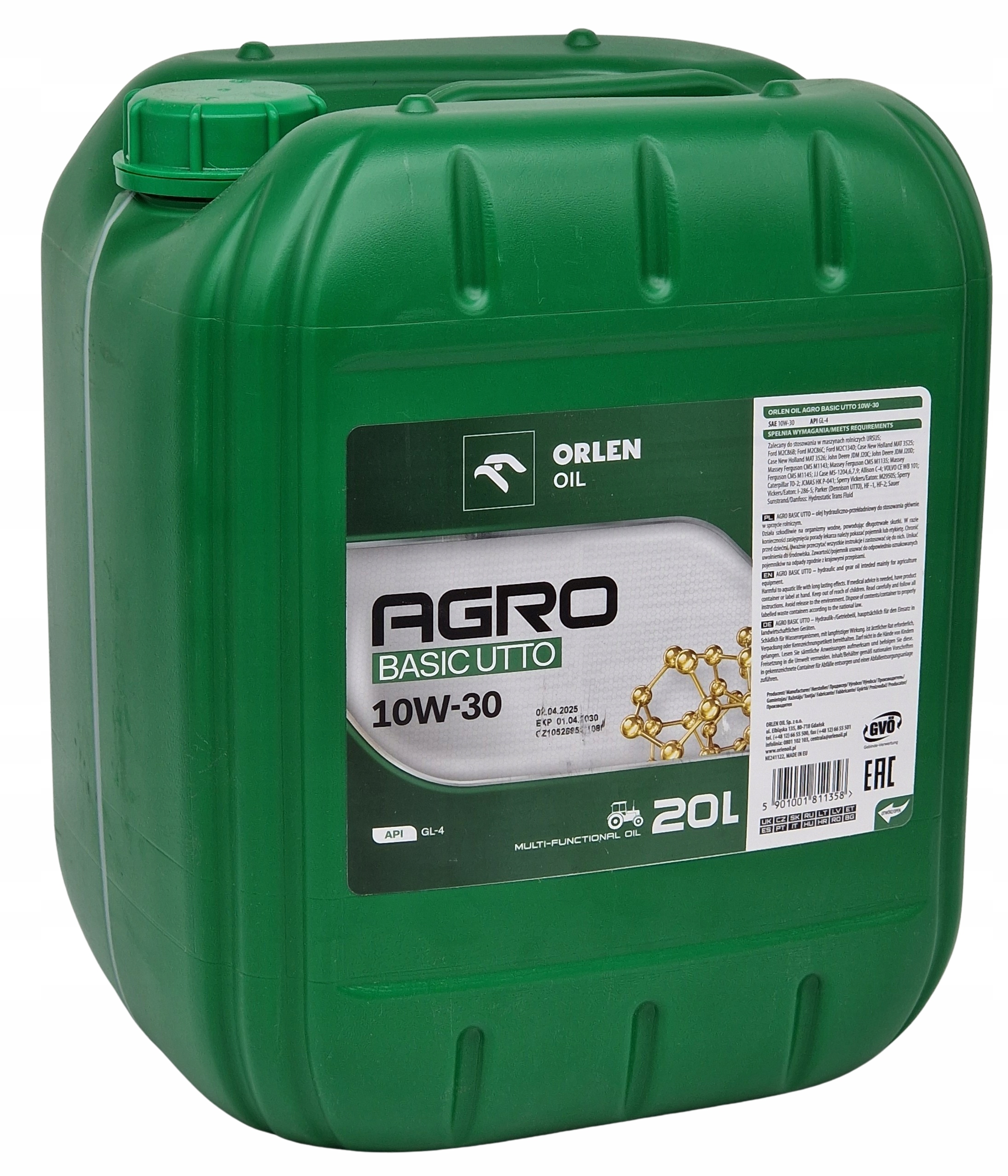 Olej Orlen Oil Agro Basic Utto 10W-30 20L