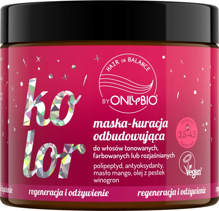 Onlybio Hair In Balance Obnovující Vlasová Kúra Po Barvení 280 ML