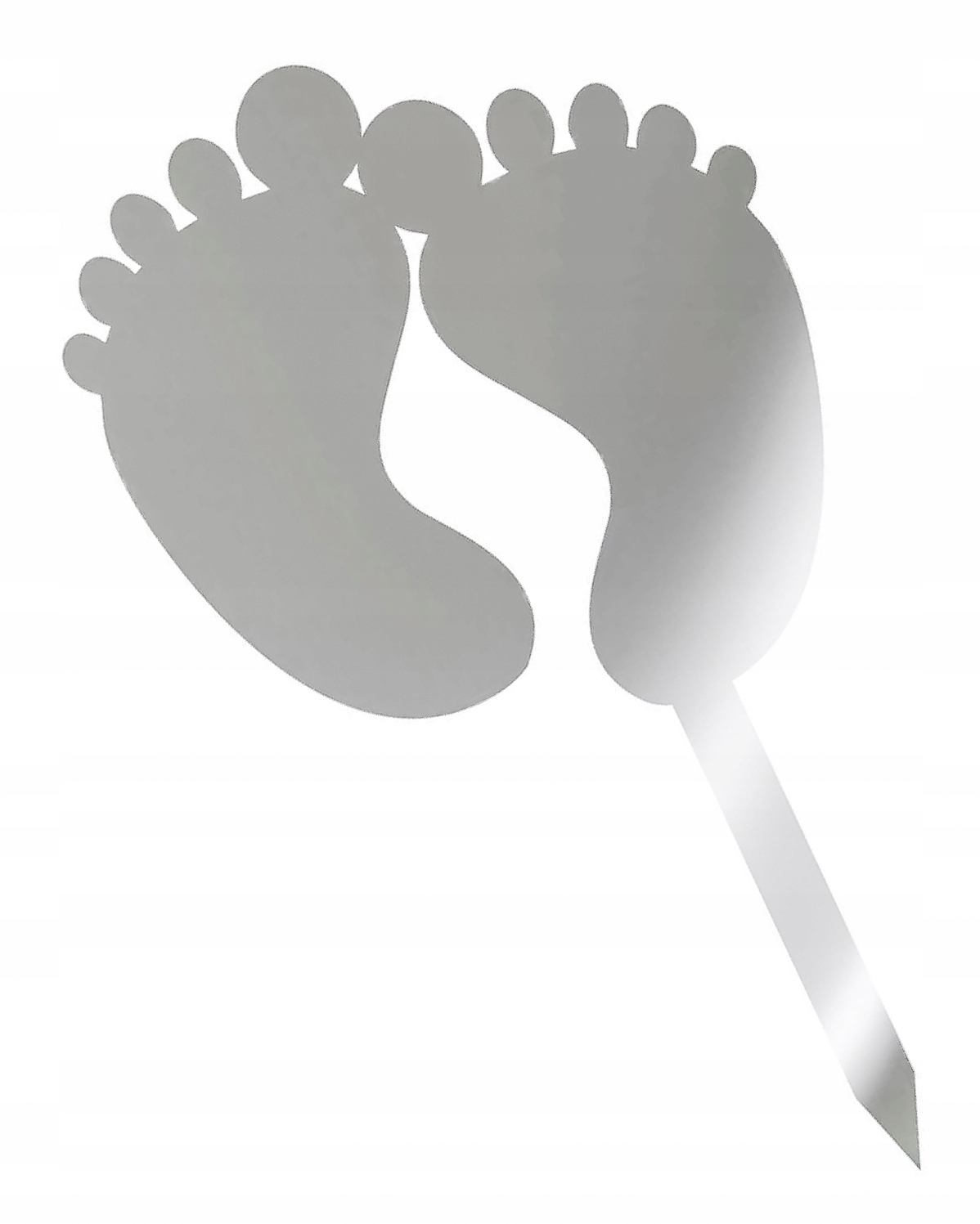 Topper STÓPKI TSS-1 dekoracja na tort- srebro