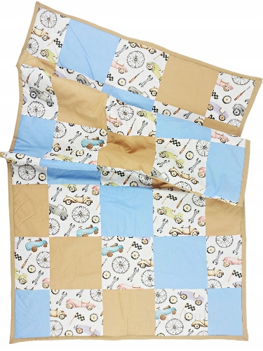 Přehoz na postel patchwork retro auta auta 140/220 cm 100% bavlna