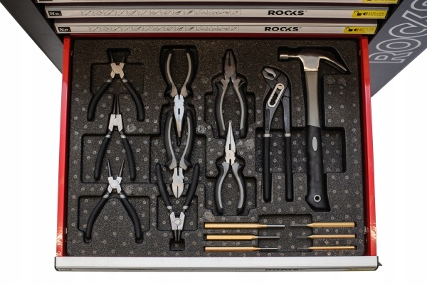 Szafka wózek z narzędziami Rooks OK-01.3004 235 elementów Liczba szuflad 7