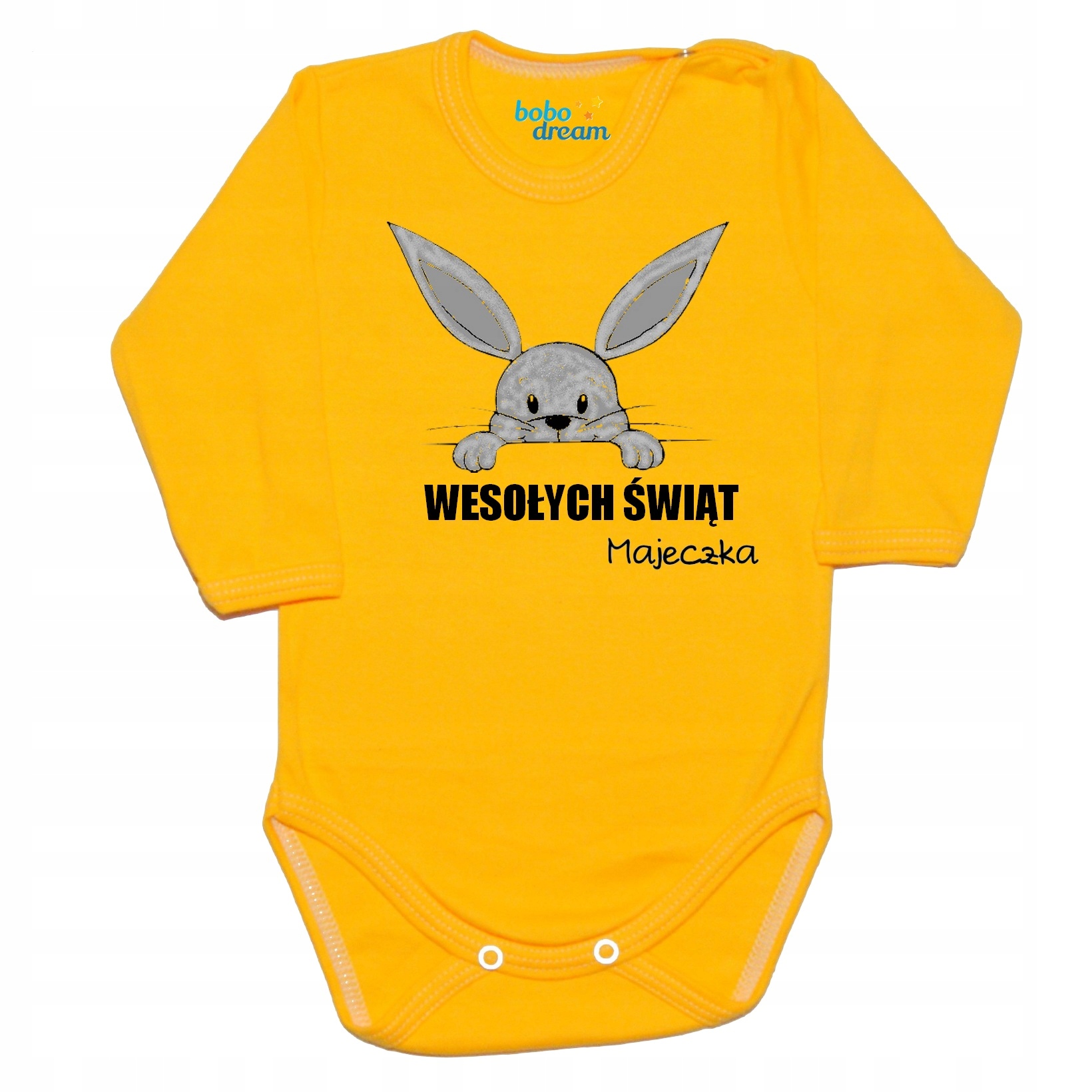 

Body niemowlęce Wielkanoc Zajączek+imię 74