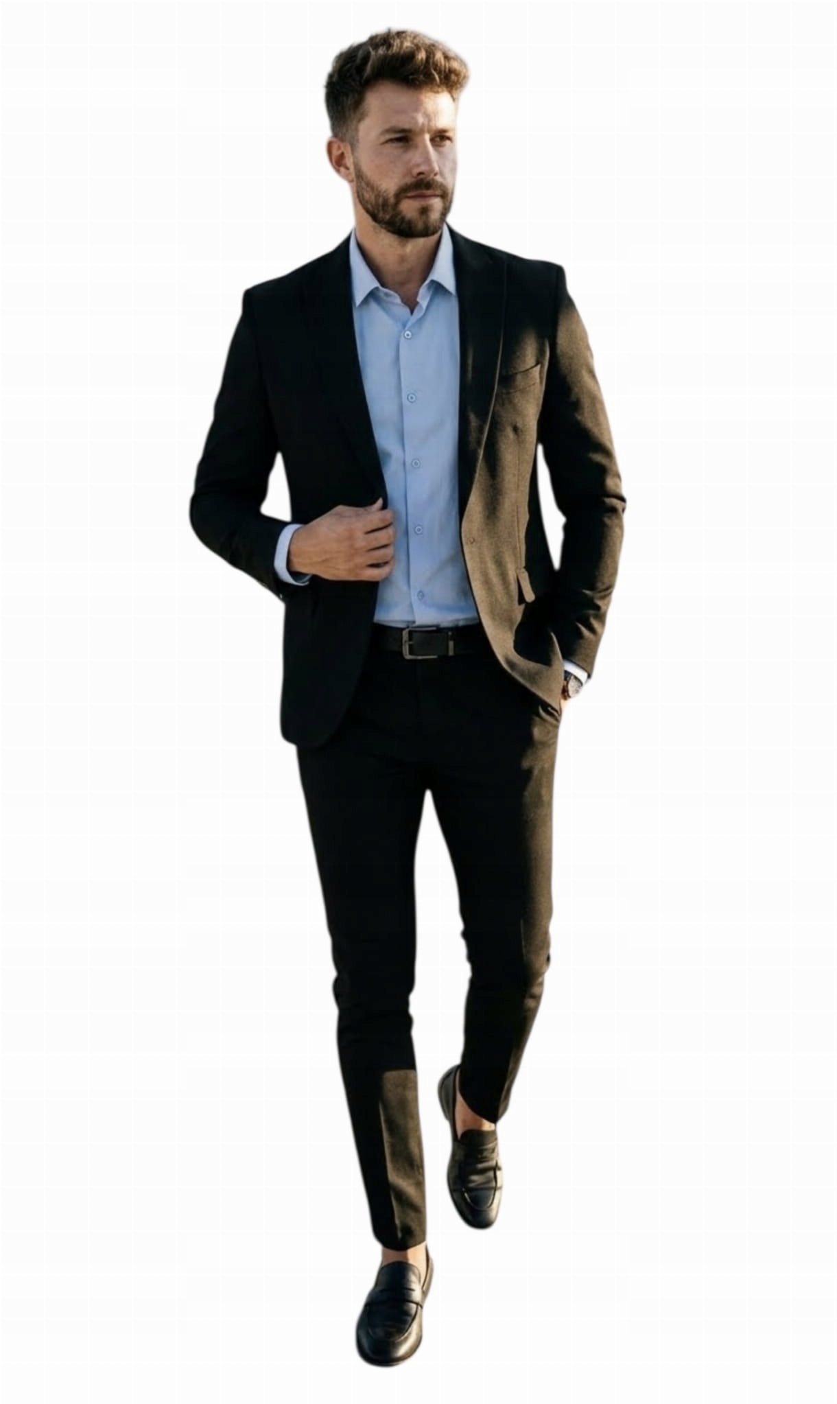 Pánský dvoudílný komplet černé barvy DJG06 54