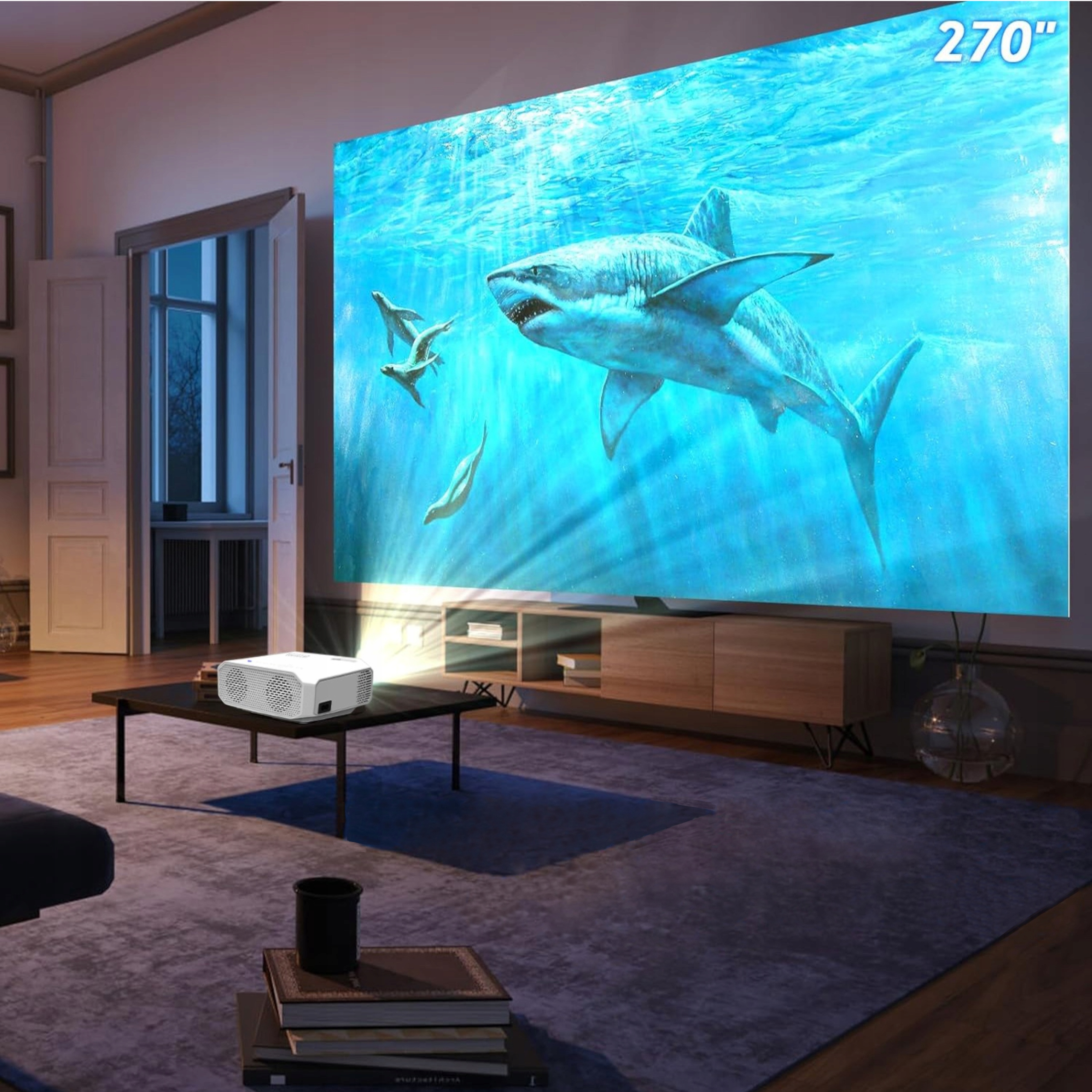 Mini Projektor WiFi Przenośny Full HD BT do telefonu USB LED Zenwire E450S Marka Zenwire