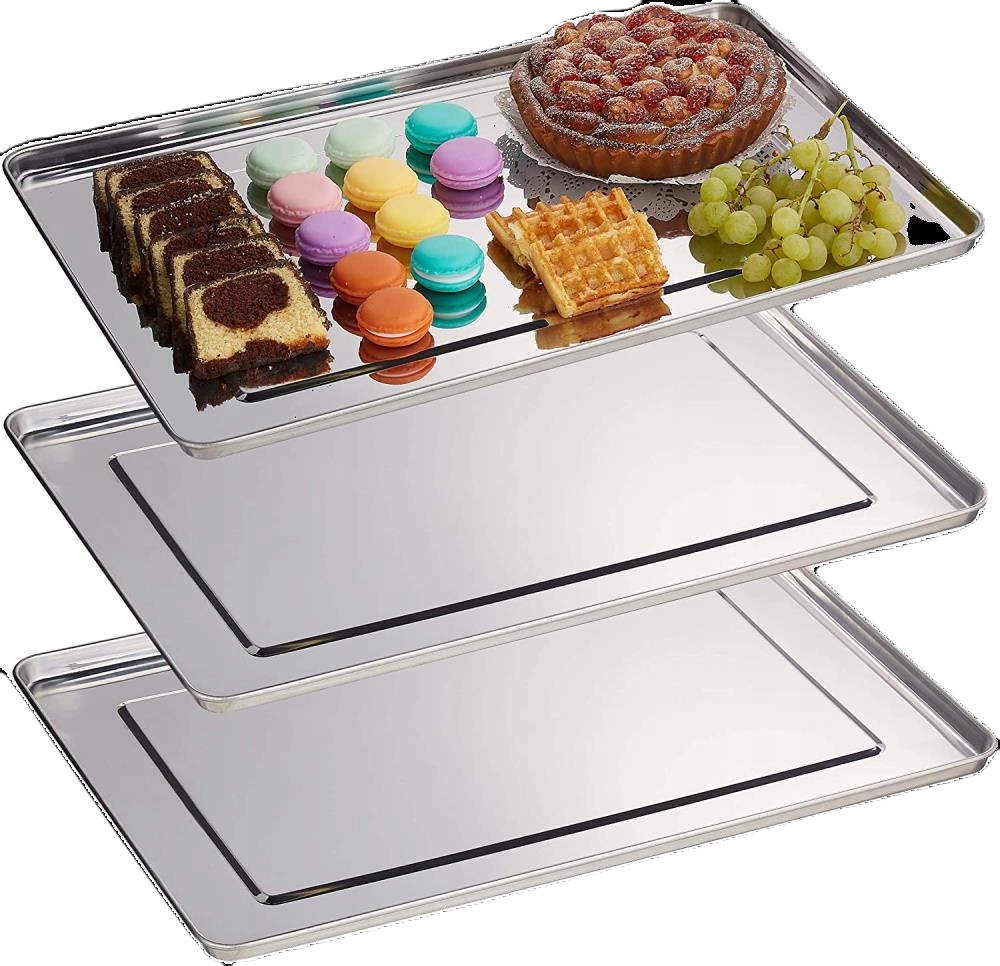 Taca Metalowa patera do serwowania zestaw 3szt Relaxdays