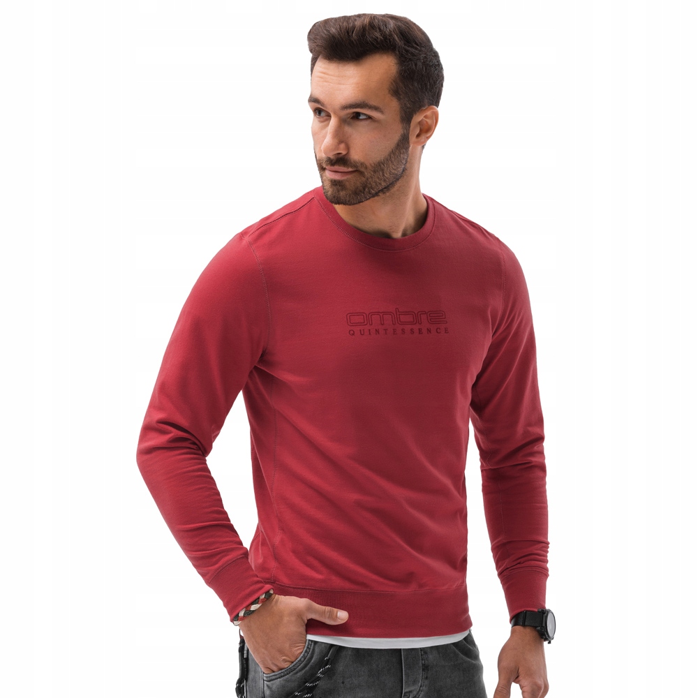 

Bluza męska z nadrukiem print B1160 czerwona L