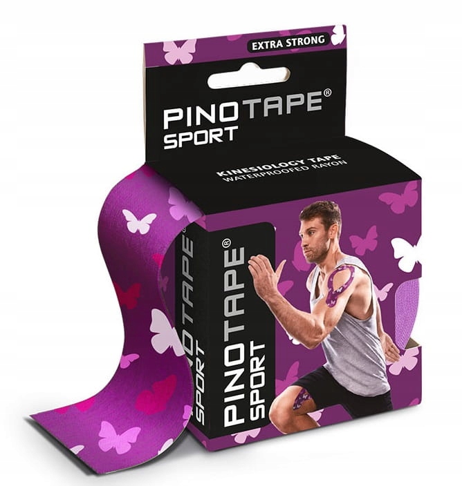 

Taśma kinesio 5cm x 5m Pinotape Sport tejp motyle