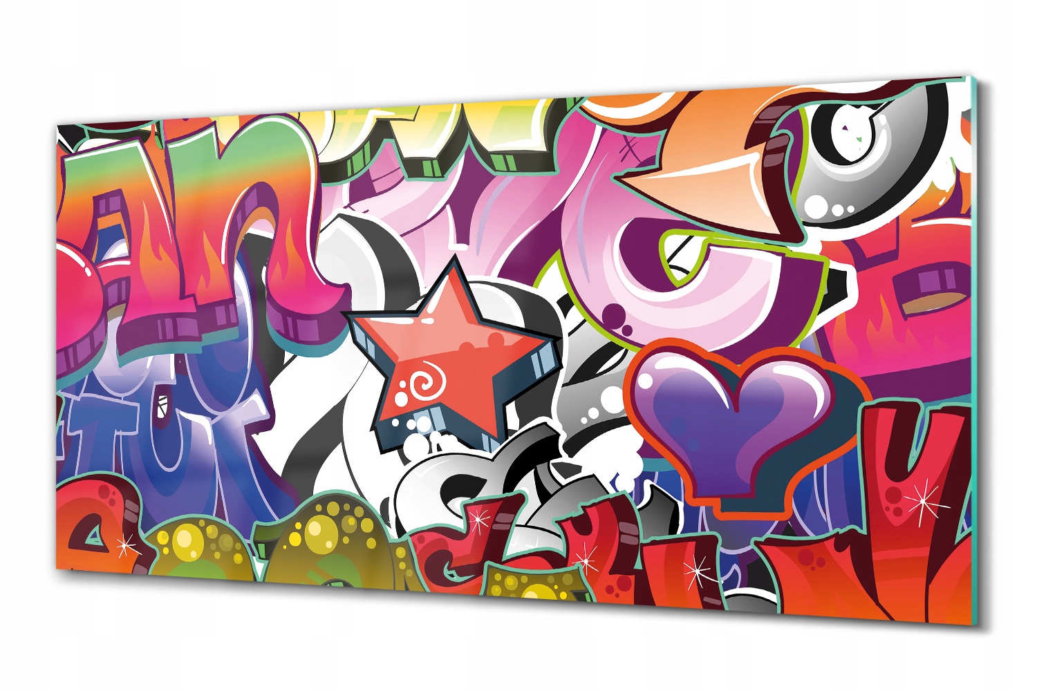 Sklenená nástenná foto grafika Graffiti murivo 100x50