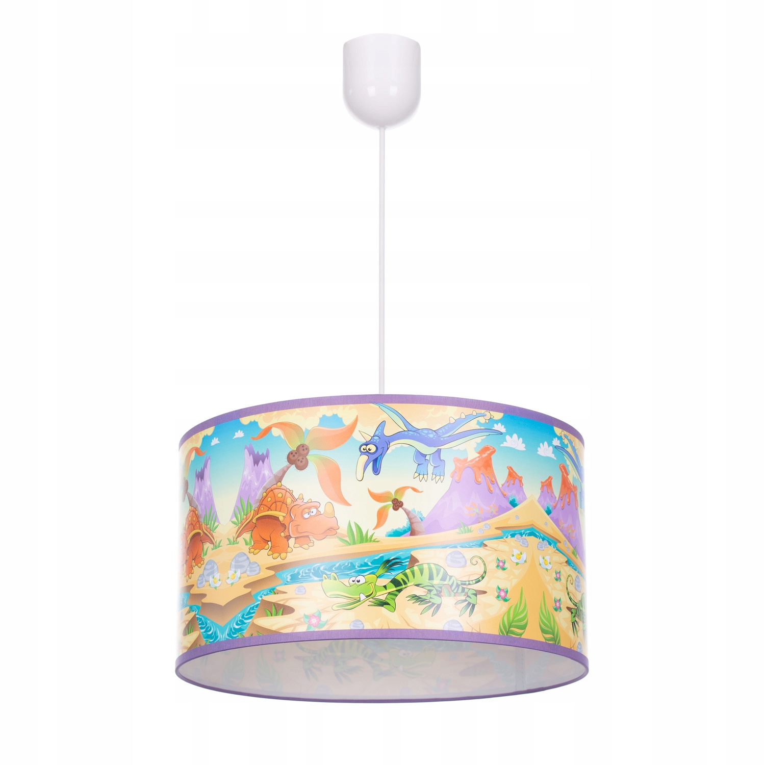 

Lampa wisząca sufitowa żyrandol abażur Dinozaury