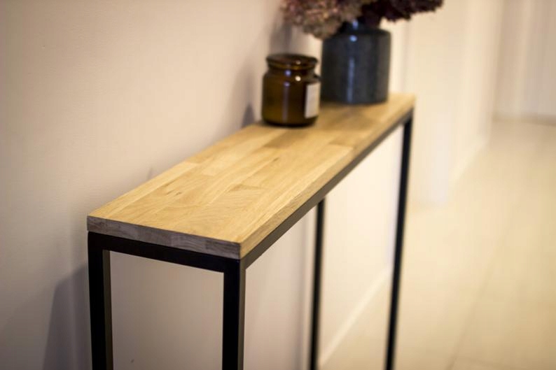 Konsola do przedpokoju industrialna konsolka metal Głębokość mebla 18 cm