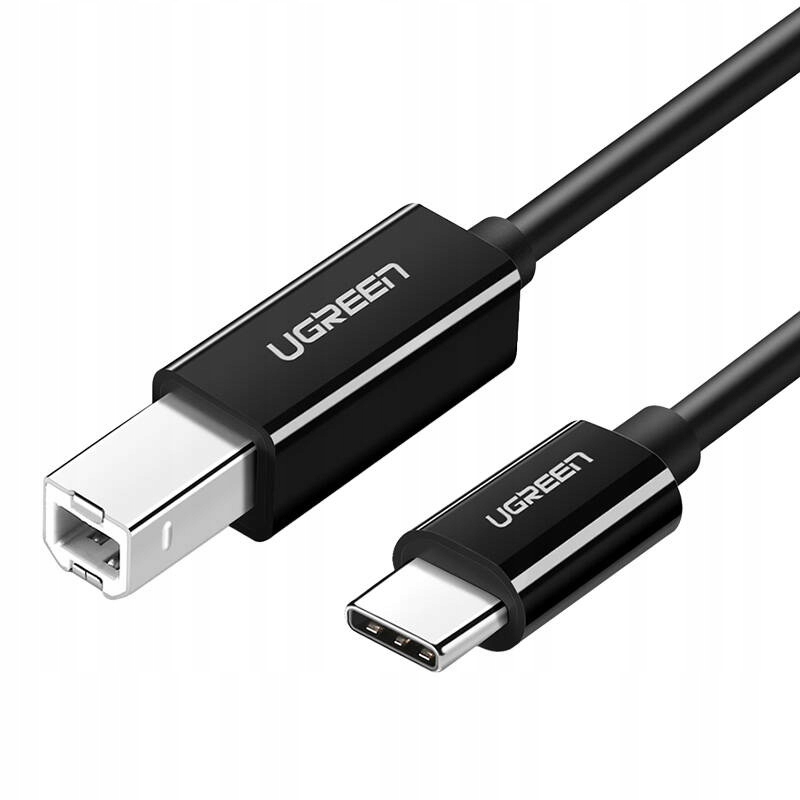 Kabel Usb-c 2.0 Do Usb-b Ugreen US241 Do Drukarek I Skanerów 1M Czarny