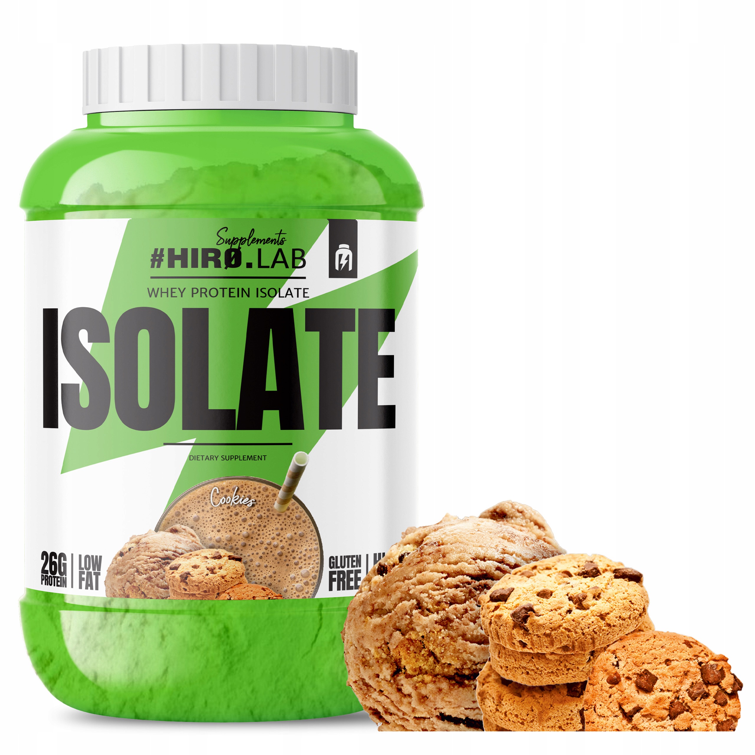 Proteinový izolát Wpi Hiro.lab 1800 g Whey Protein Cookie Doplněk Stravy