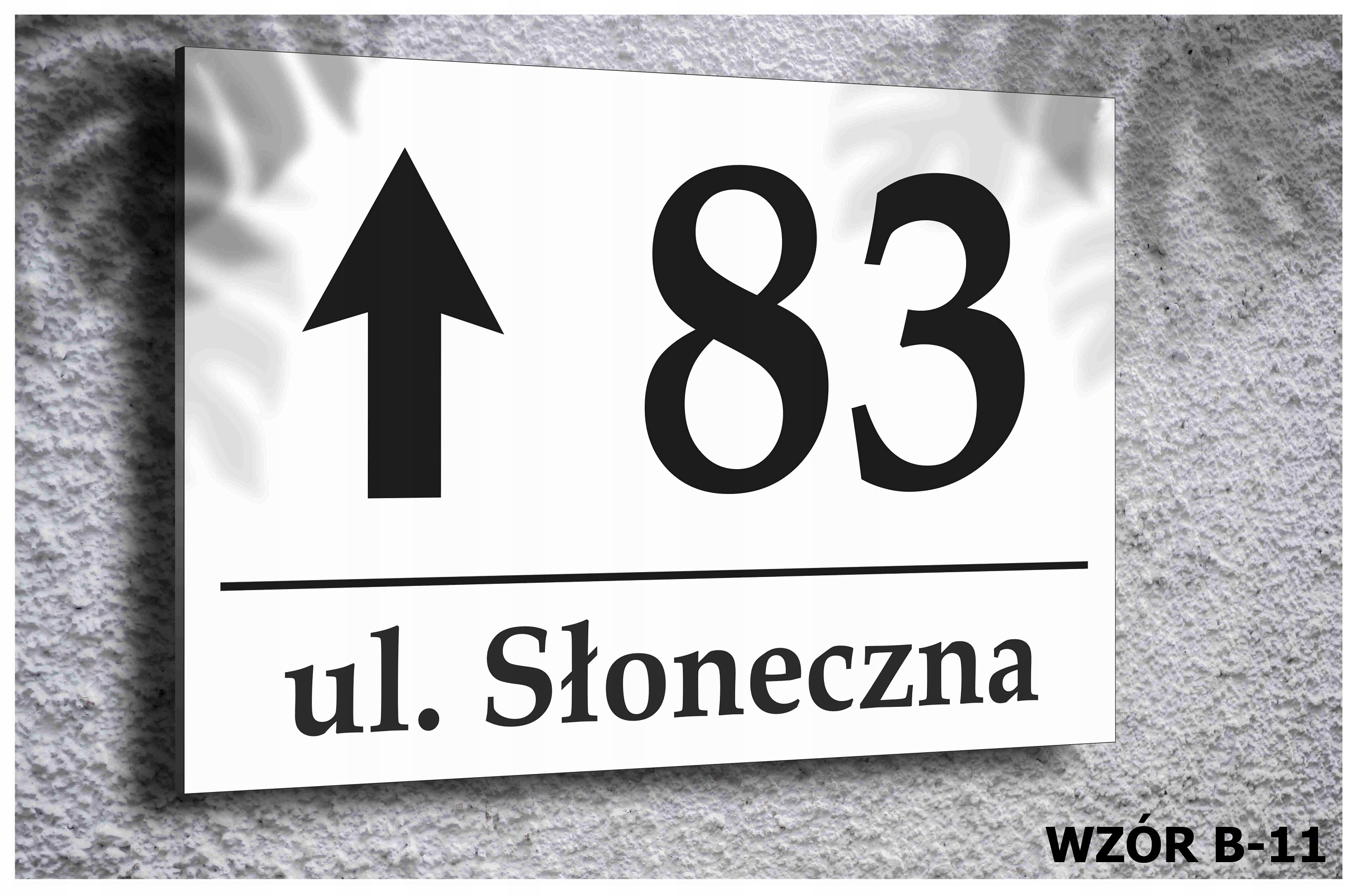 Tabliczka Tablica ADRESOWA ALUMINIUM Nr DOMU 42x30